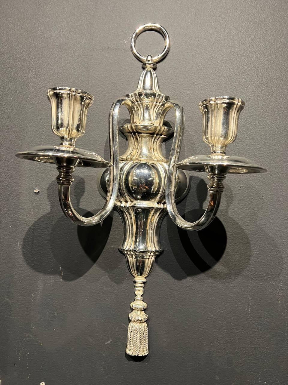 Plated 1920’s Caldwell silver plated Sconces For Sale