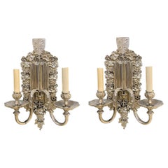1920s Caldwell Silver Plated Sconces