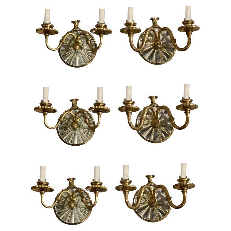 Petites appliques en miroir Caldwell des années 1920 avec 2 Lights