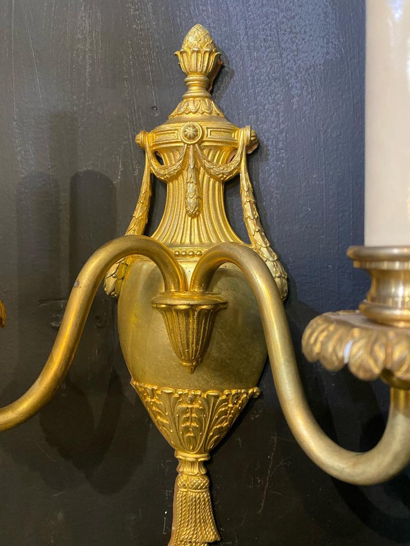 1920's Caldwell Small Vase Shape Sconces In Good Condition For Sale In New York, NY
