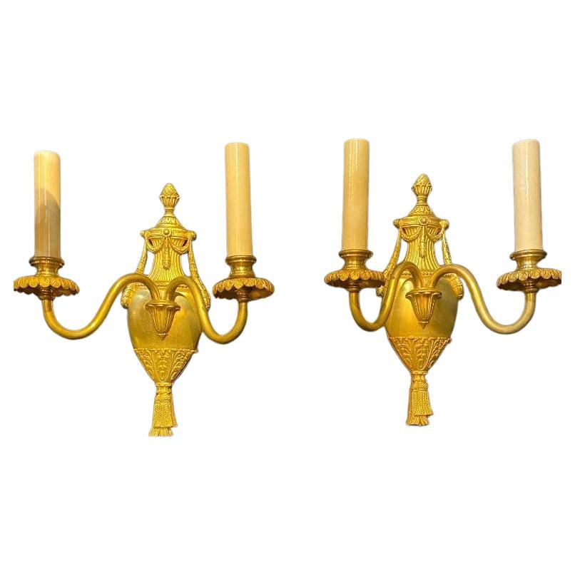 1920's Caldwell Small Vase Shape Sconces For Sale