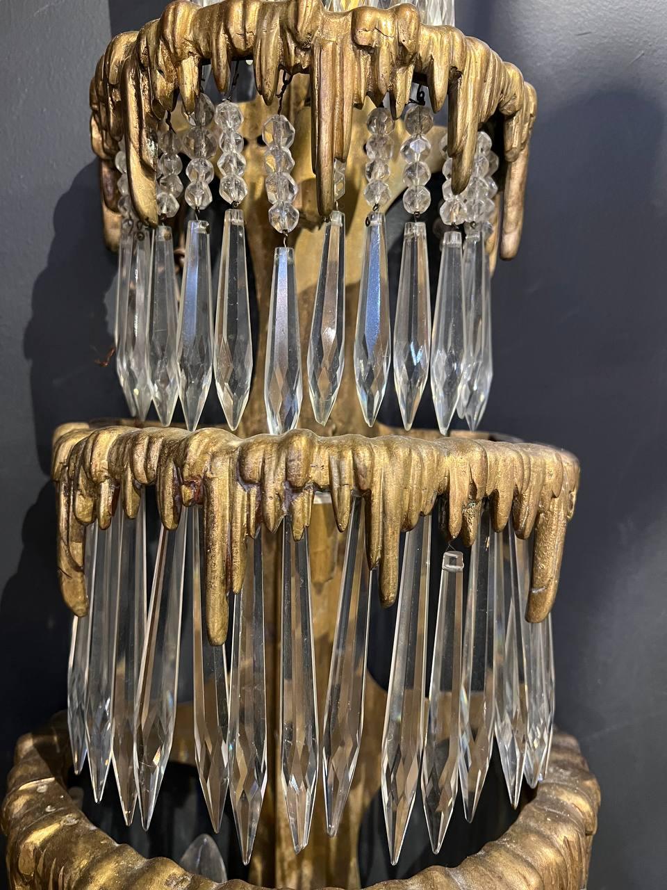 American Classical Pair of Caldwell Waterfall Sconces, Circa 1920s