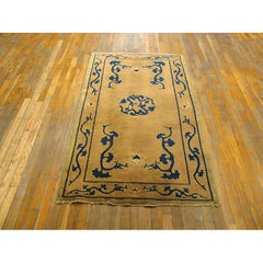 1920er Kameldrache Antiker chinesischer Peking Teppich 3'4'' x 6' Wolle Handgeknüpfter Teppich