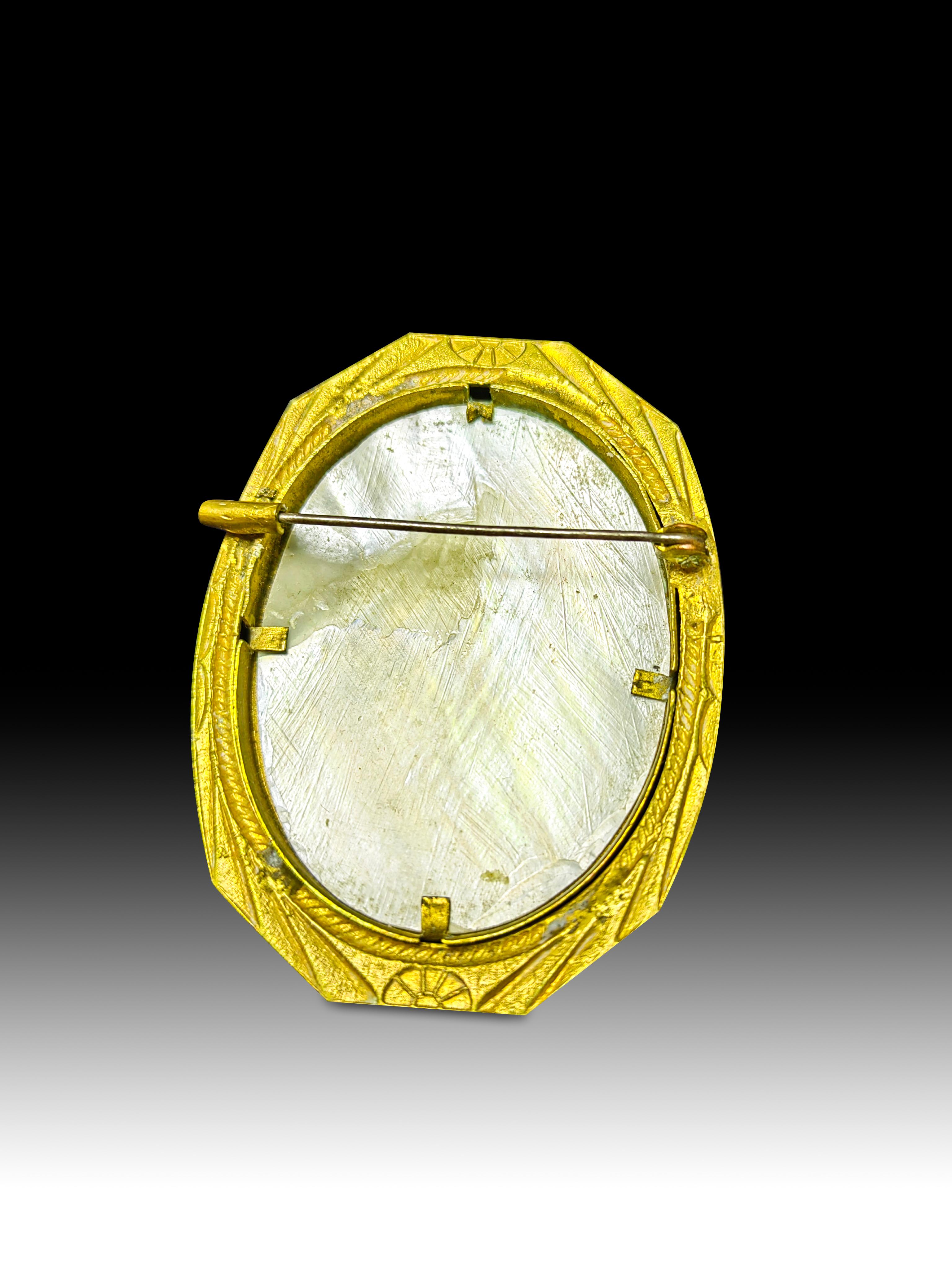 Brass 1920s Cameo For Sale