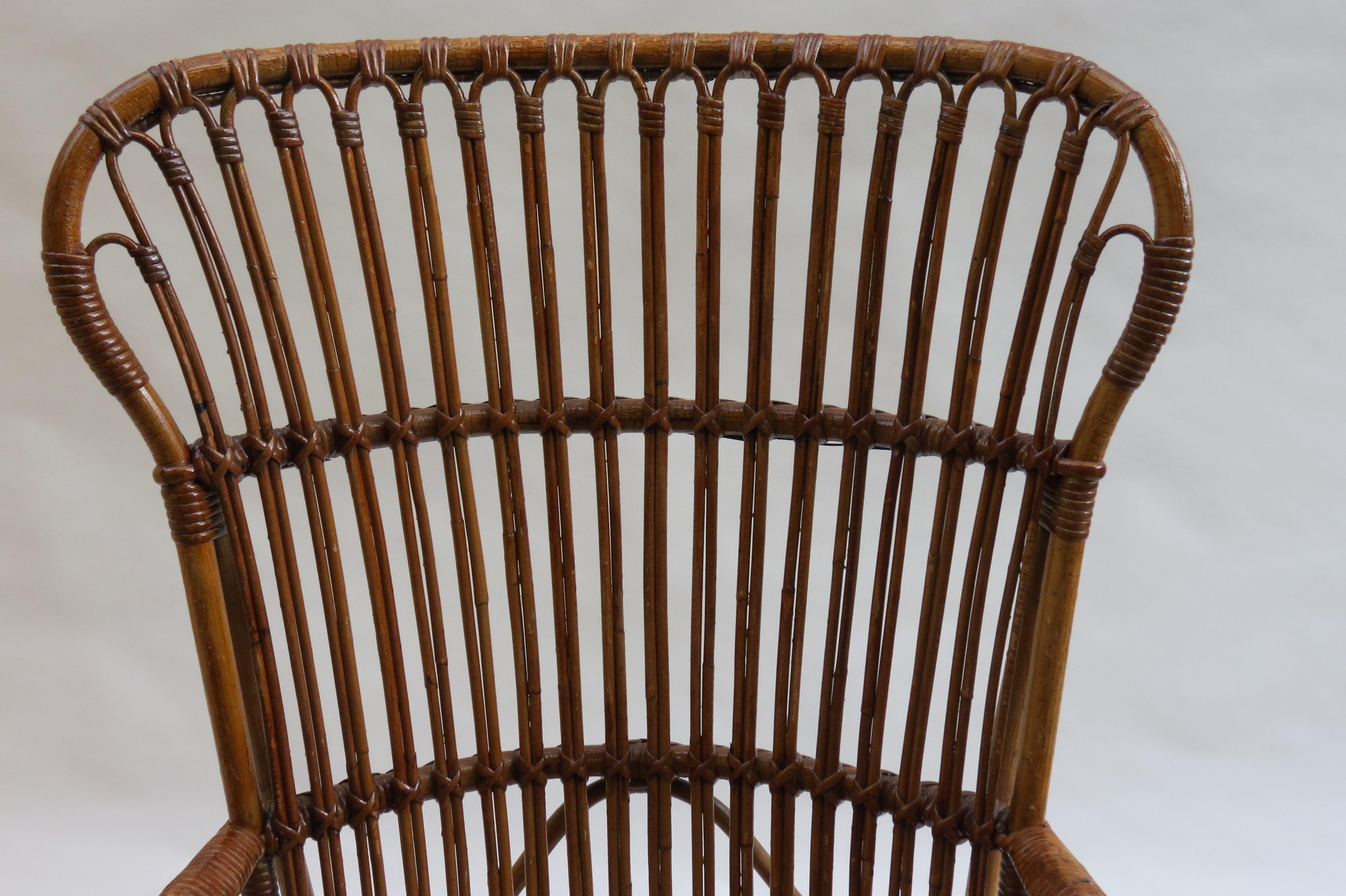 1920s Cane and Rattan Lounge Chair No 2 5