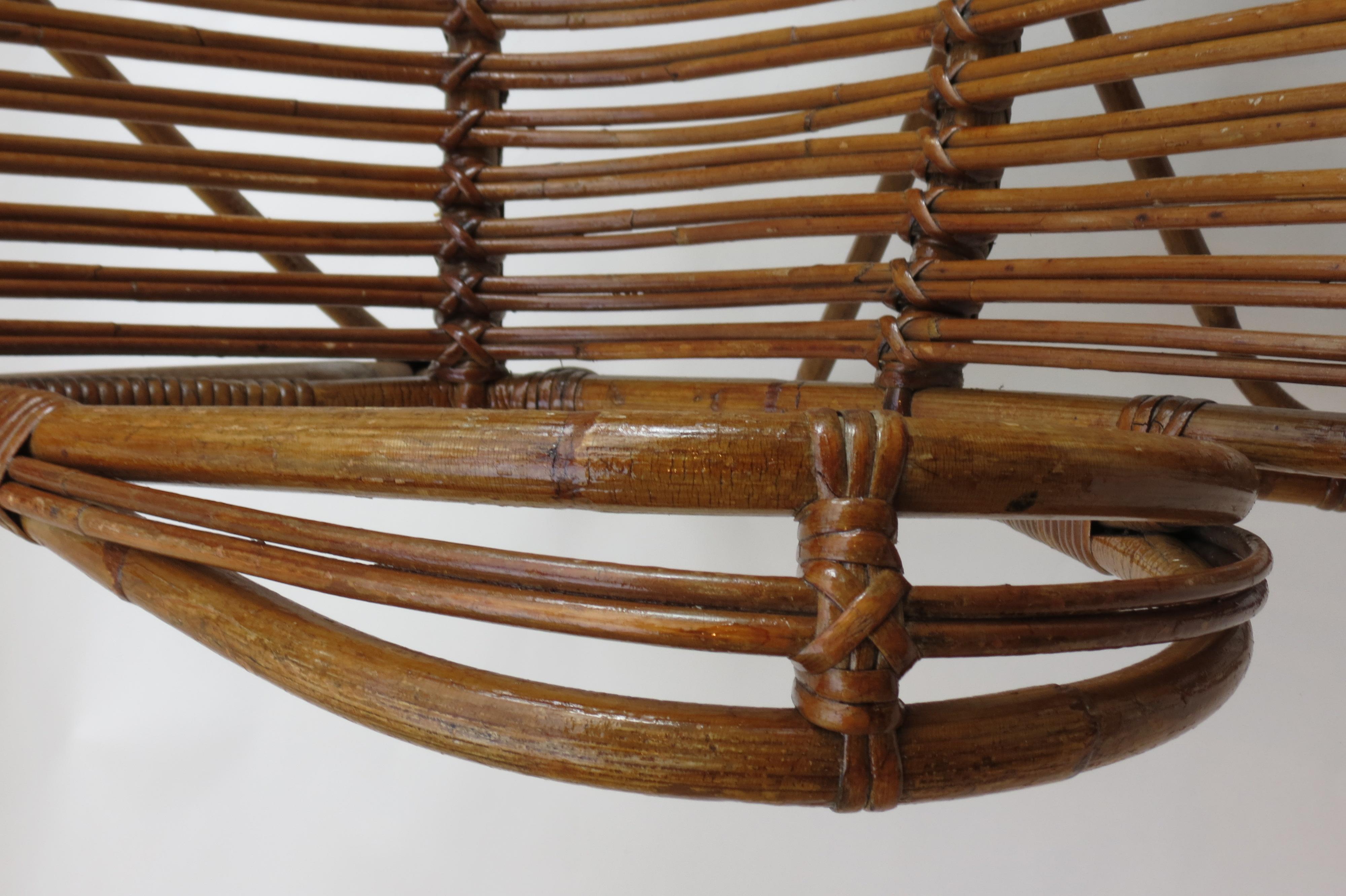 1920s Cane and Rattan Lounge Chair No 2 6