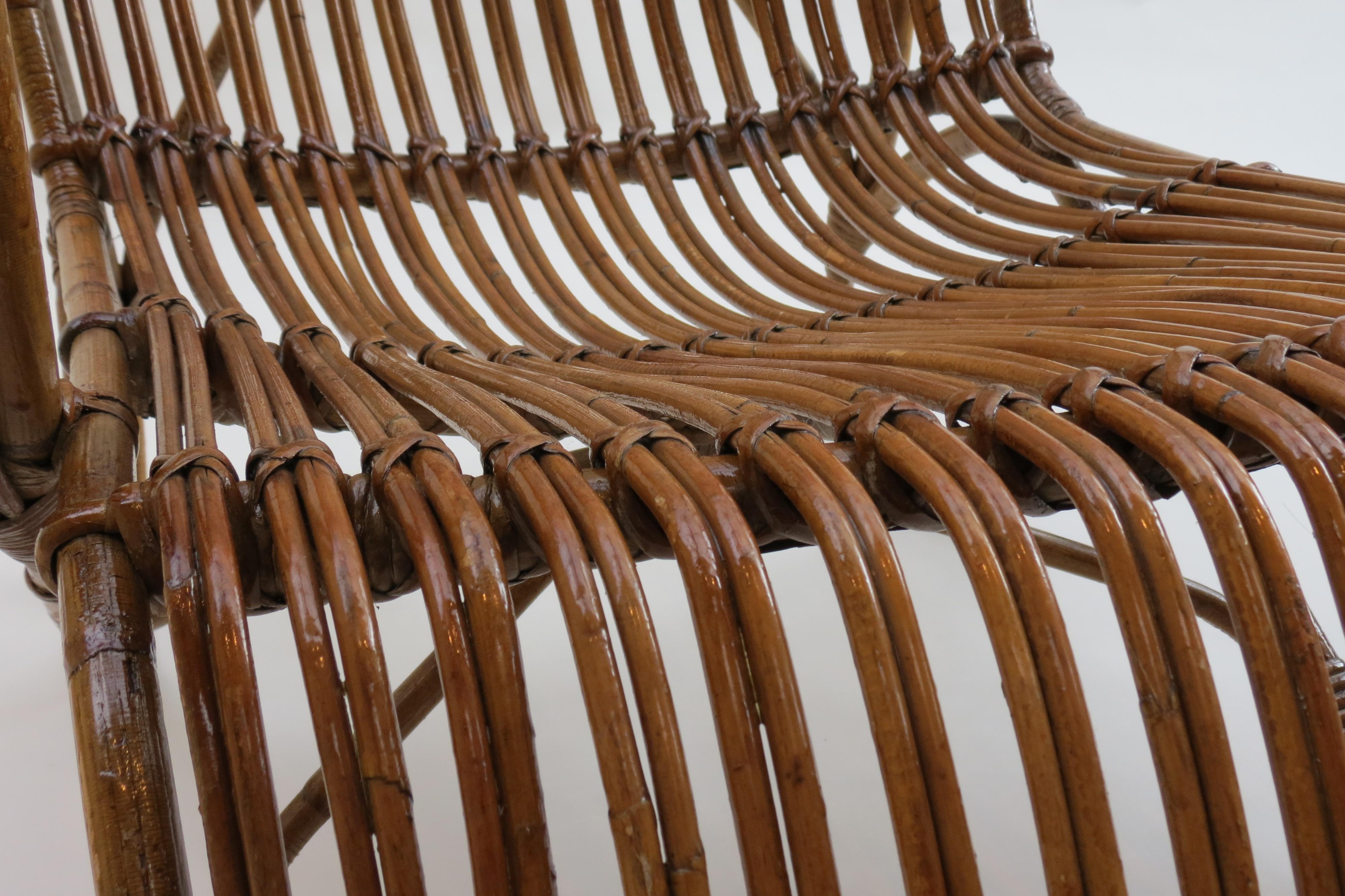 1920s Cane and Rattan Lounge Chair No 2 In Good Condition In Stow on the Wold, GB