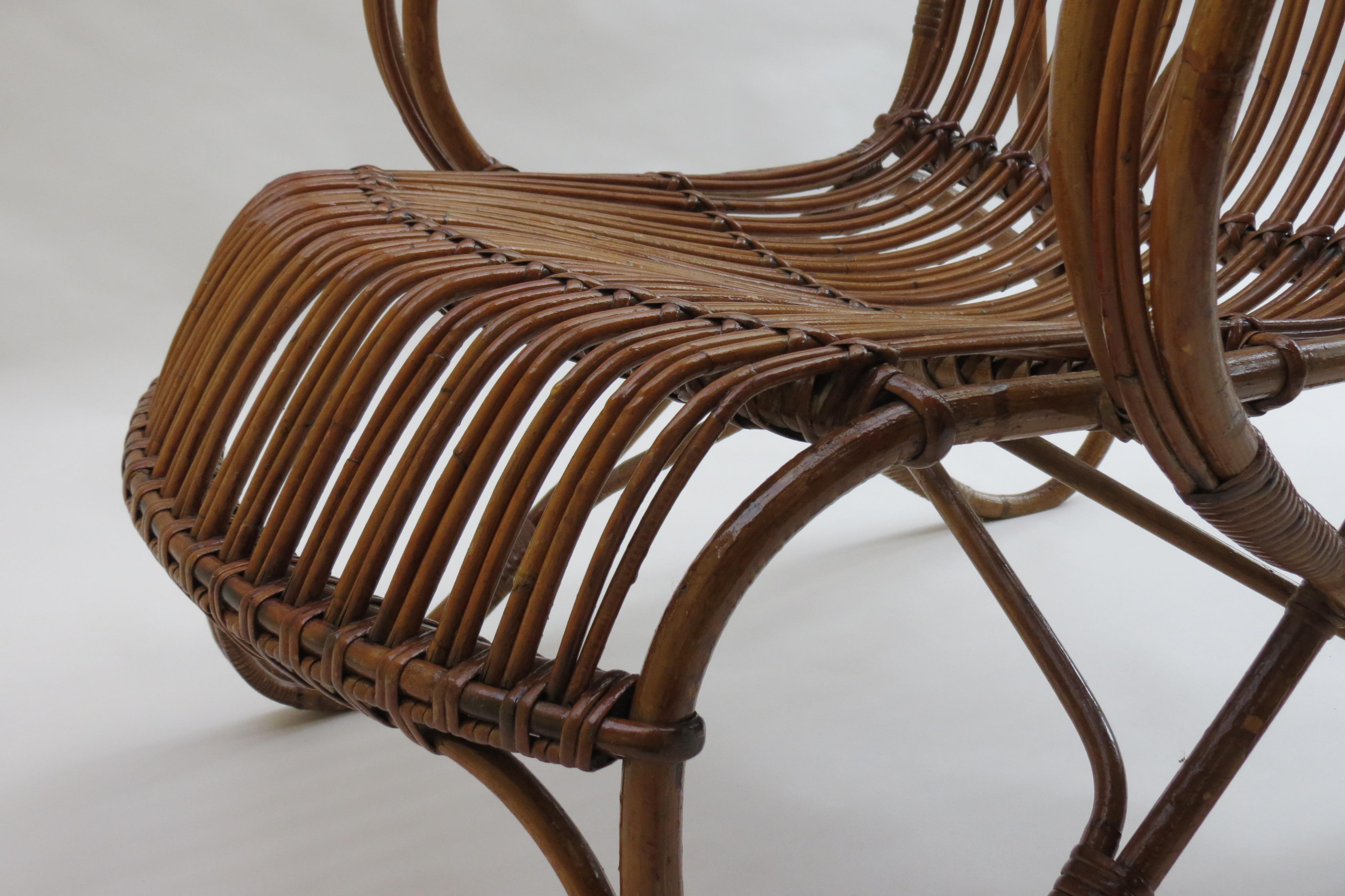 1920s Cane and Rattan Lounge Chair No 2 2