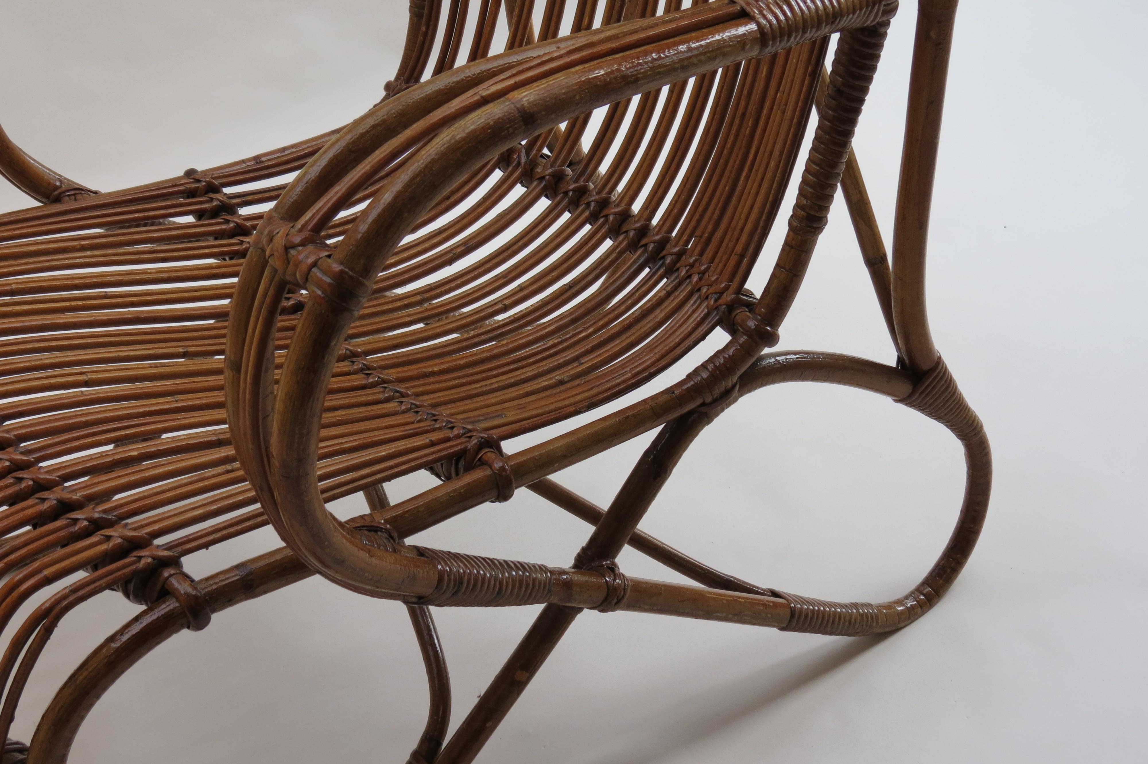1920s Cane and Rattan Lounge Chair No 2 3