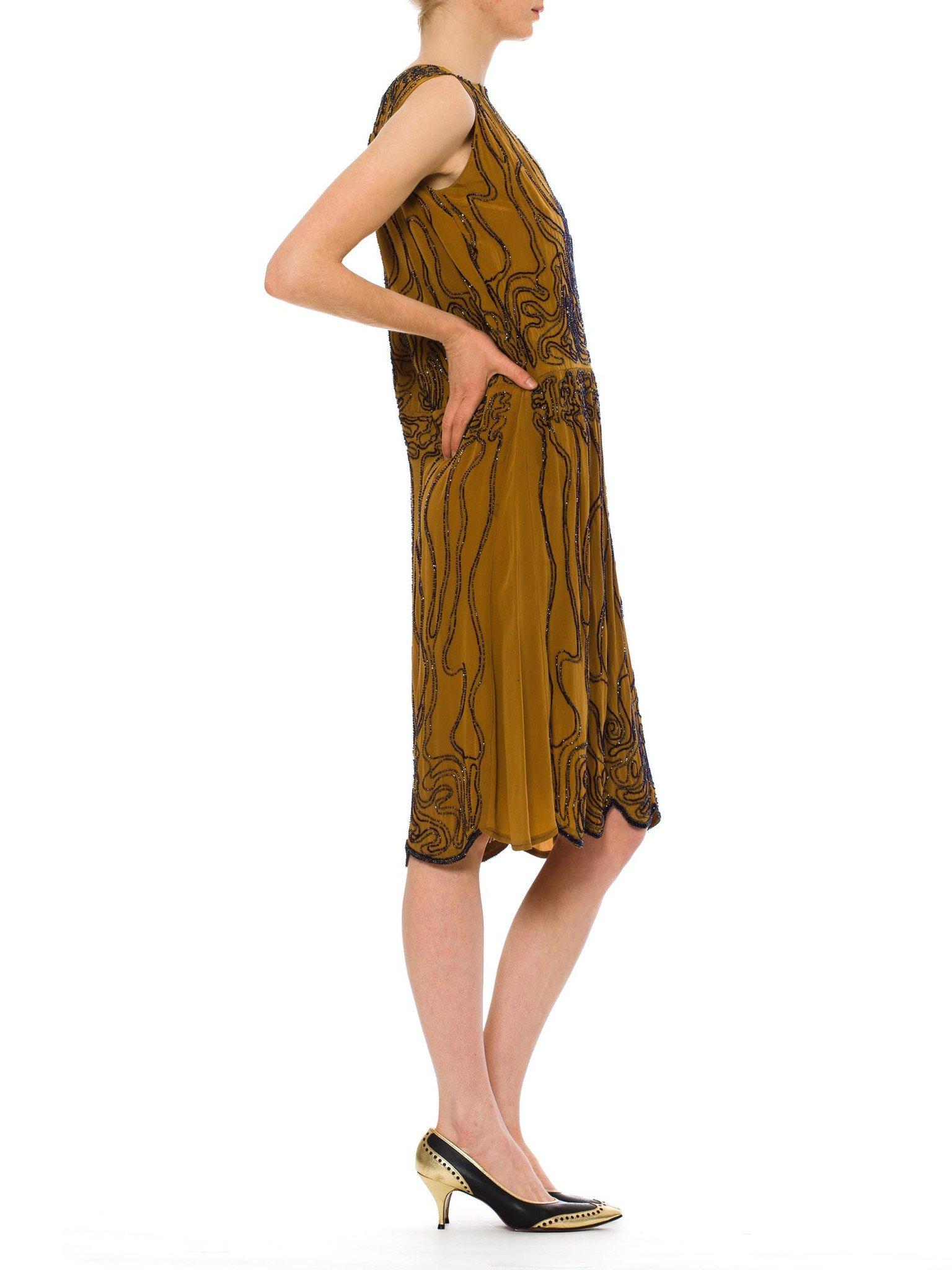 brown beaded dress