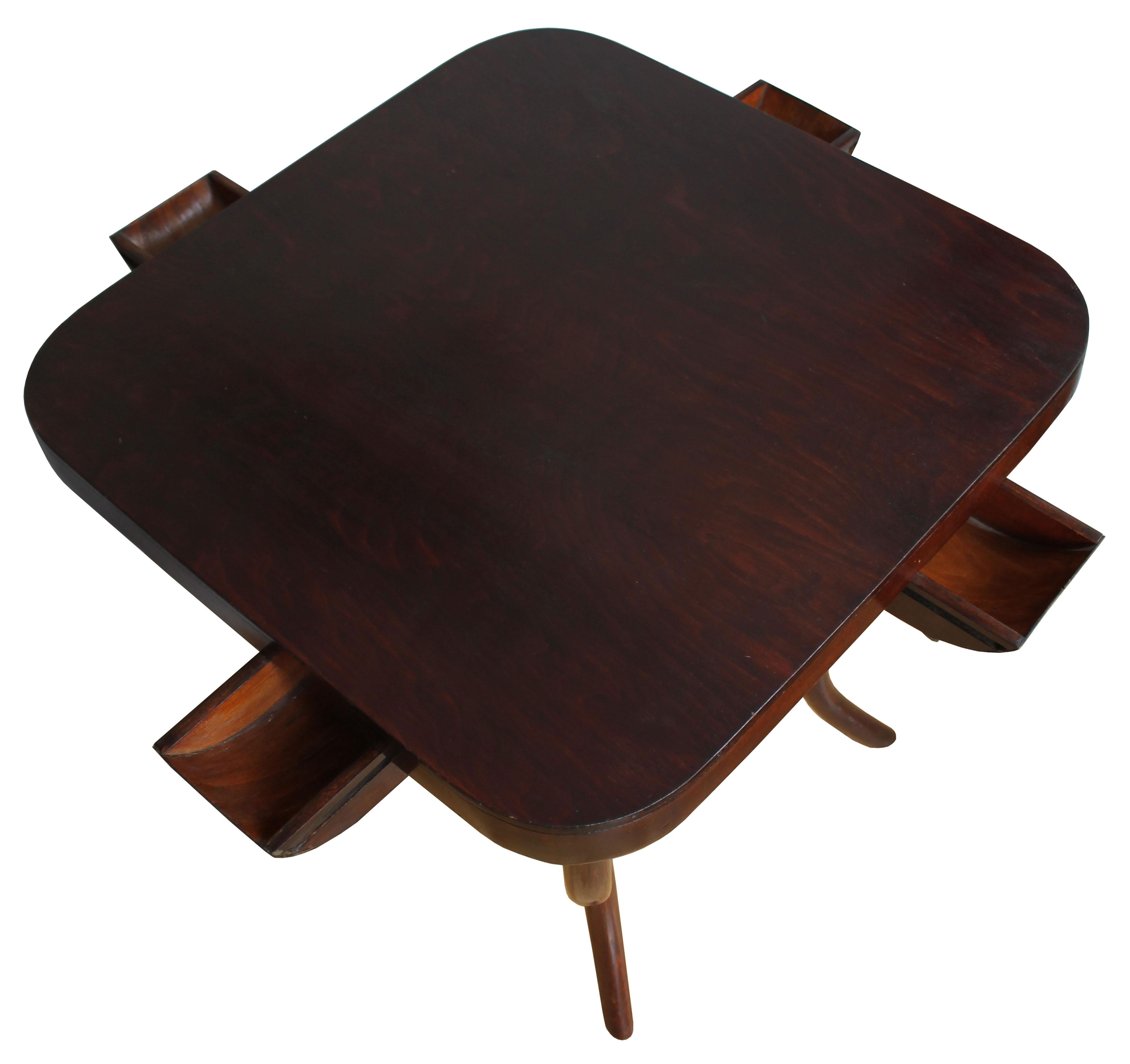 1920's Cards Table Model No.8 by Thonet In Good Condition For Sale In Brno, CZ