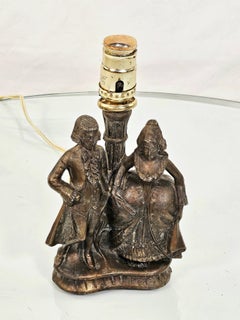 1920er Jahre Gussbronze Japanische Figurative Lampe