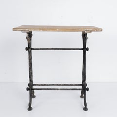 1920s Cast Iron French Bistro Table