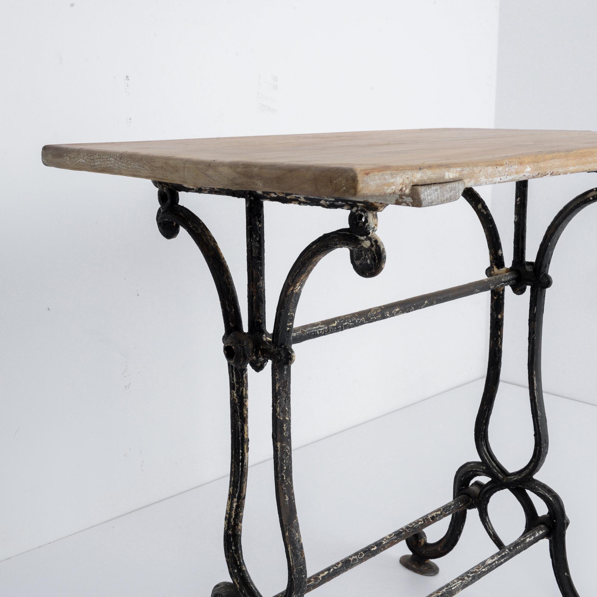 1920s Cast Iron French Bistro Table 2