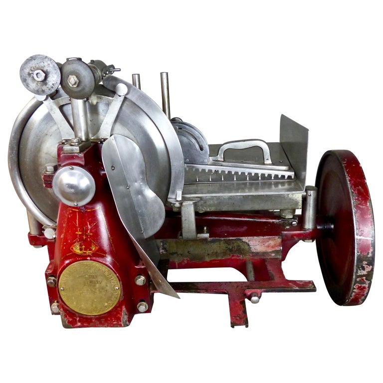 1920s Cast Iron Hand Crank Meat Slicer at 1stDibs cast iron meat slicer, hand crank slicer