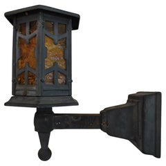 1920's cast iron outdoor sconce