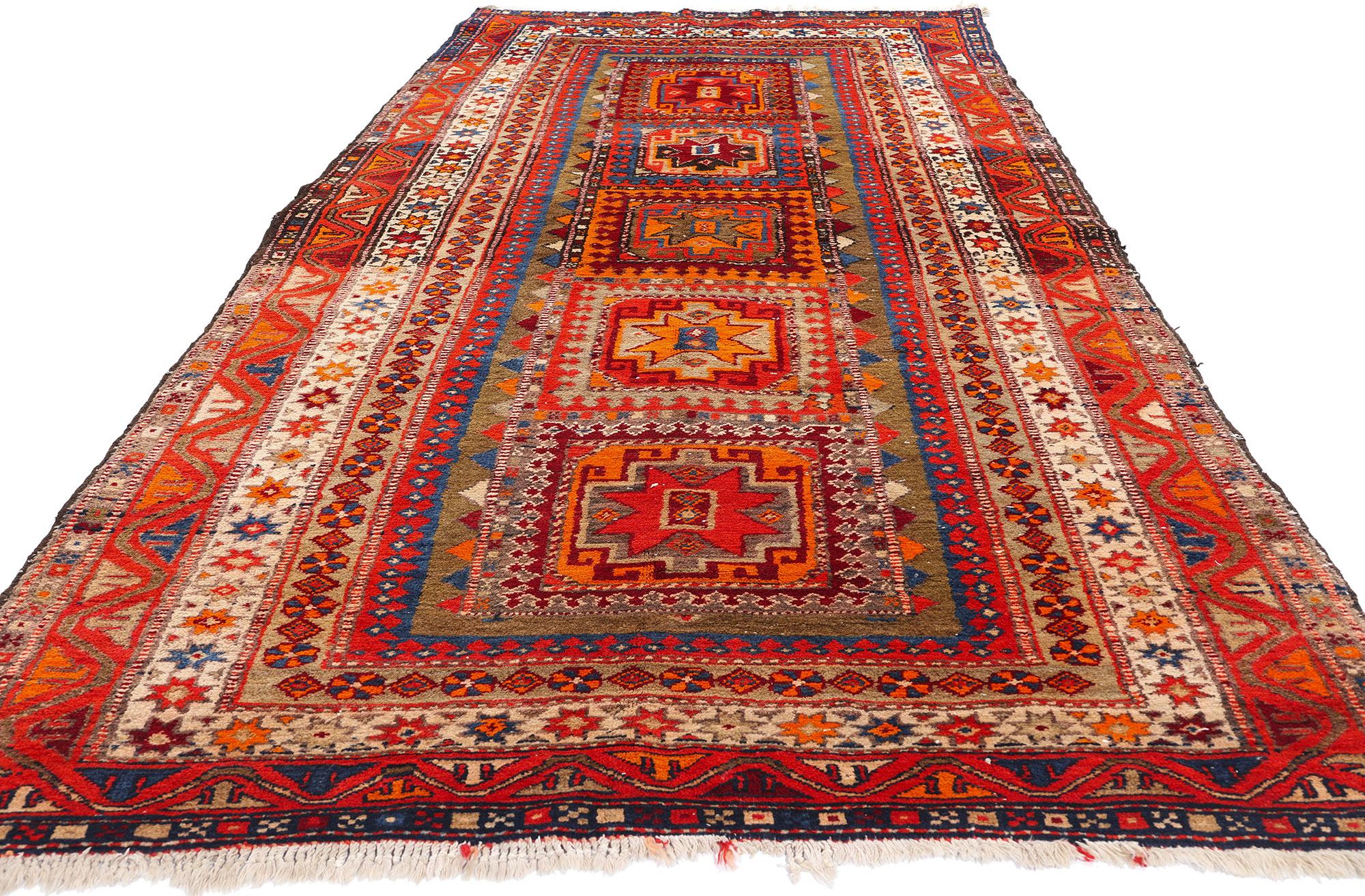 Alfombra tribal kazaka de 1920 Kazajo en venta