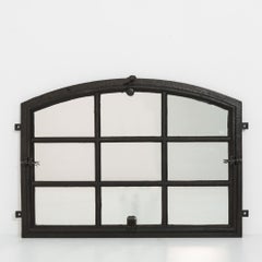 1920s Central European Industrial Cast Iron Mirror