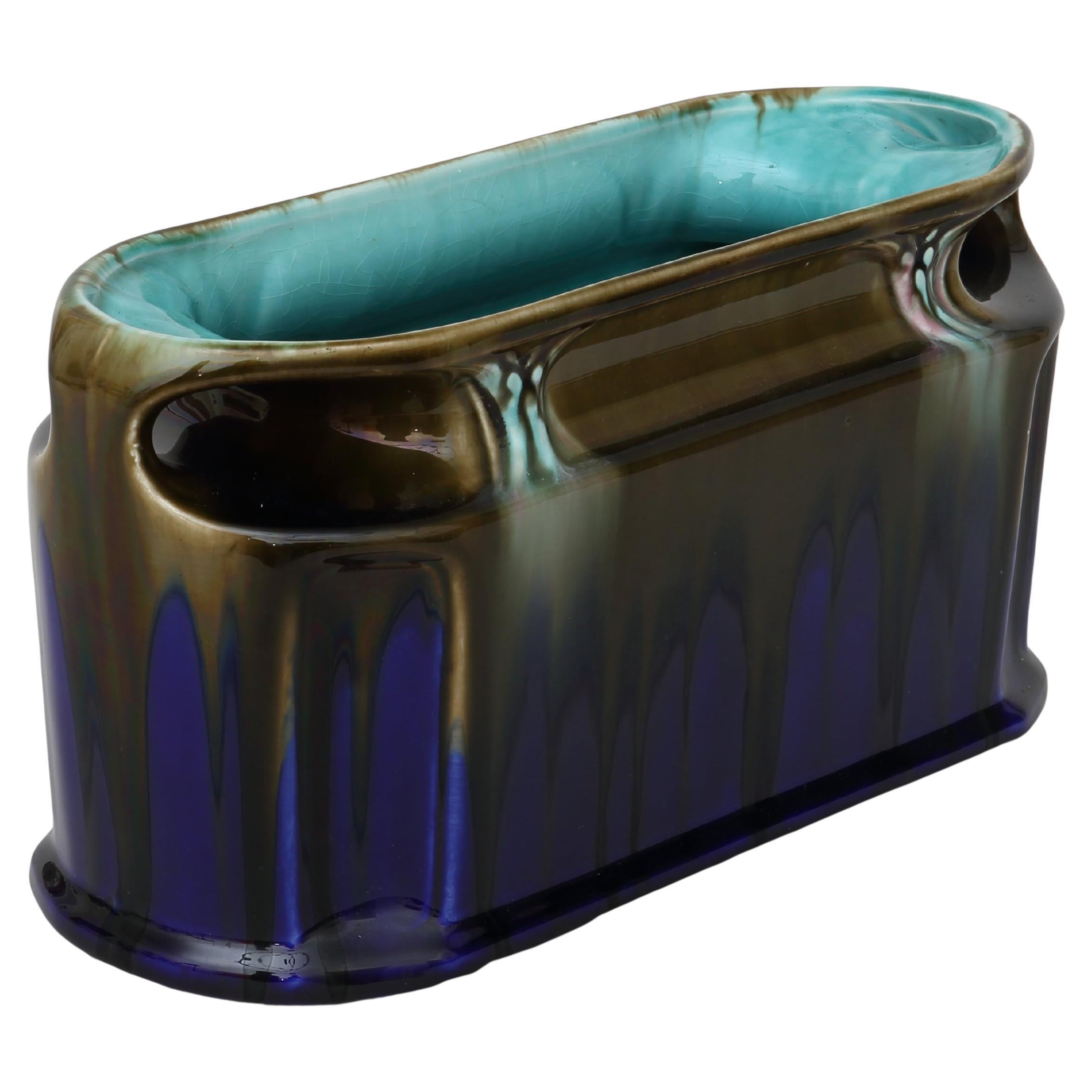 1920s ceramic jardinière by Manufacture Orchies (FR) For Sale