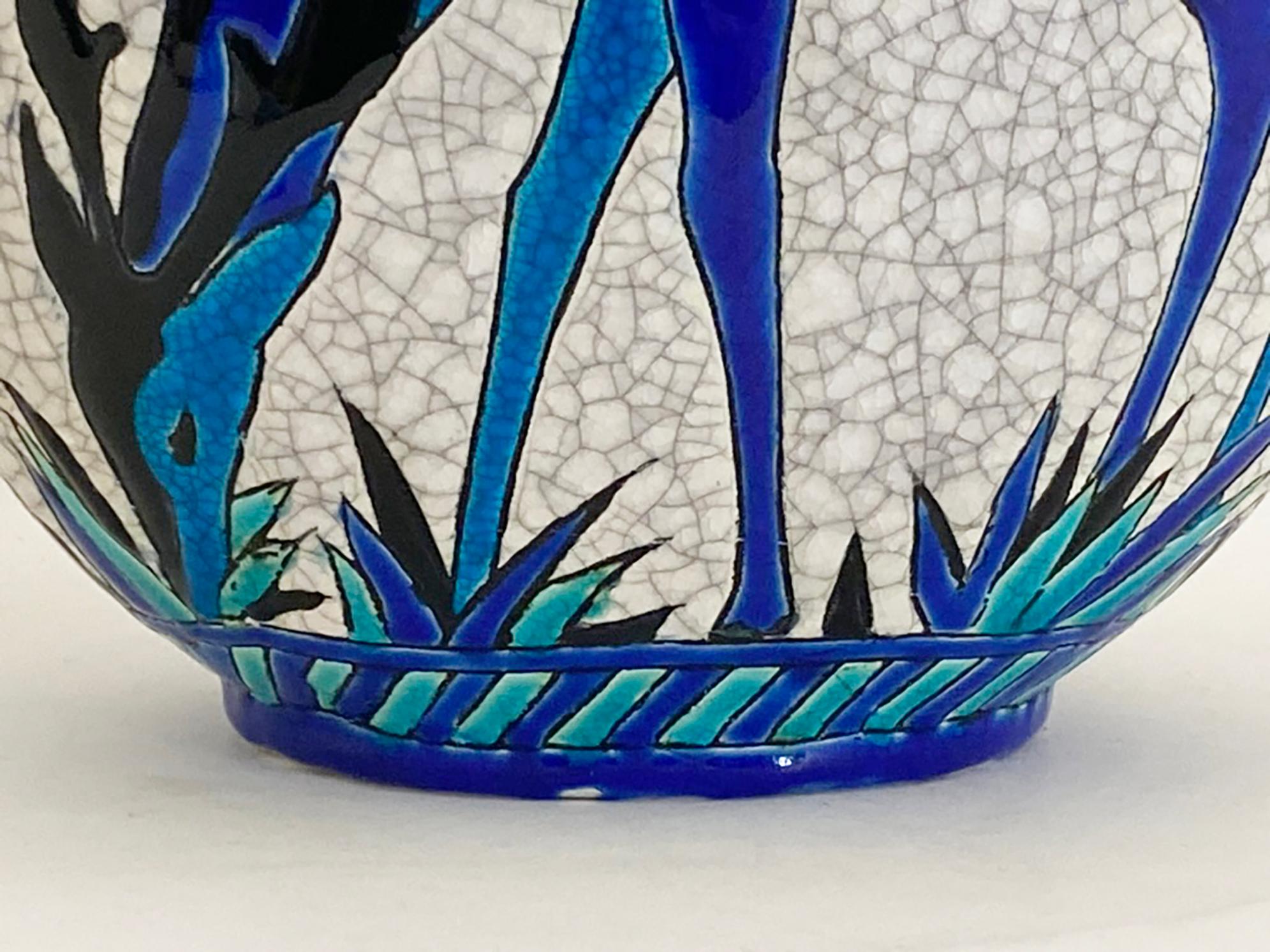 1920s Charles Catteau (1880-1966) for Keramis Deer Vase For Sale 10