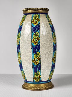 1920s  Charles Catteau Vase for Boch et Freres Model 895 D. 947, Belgium