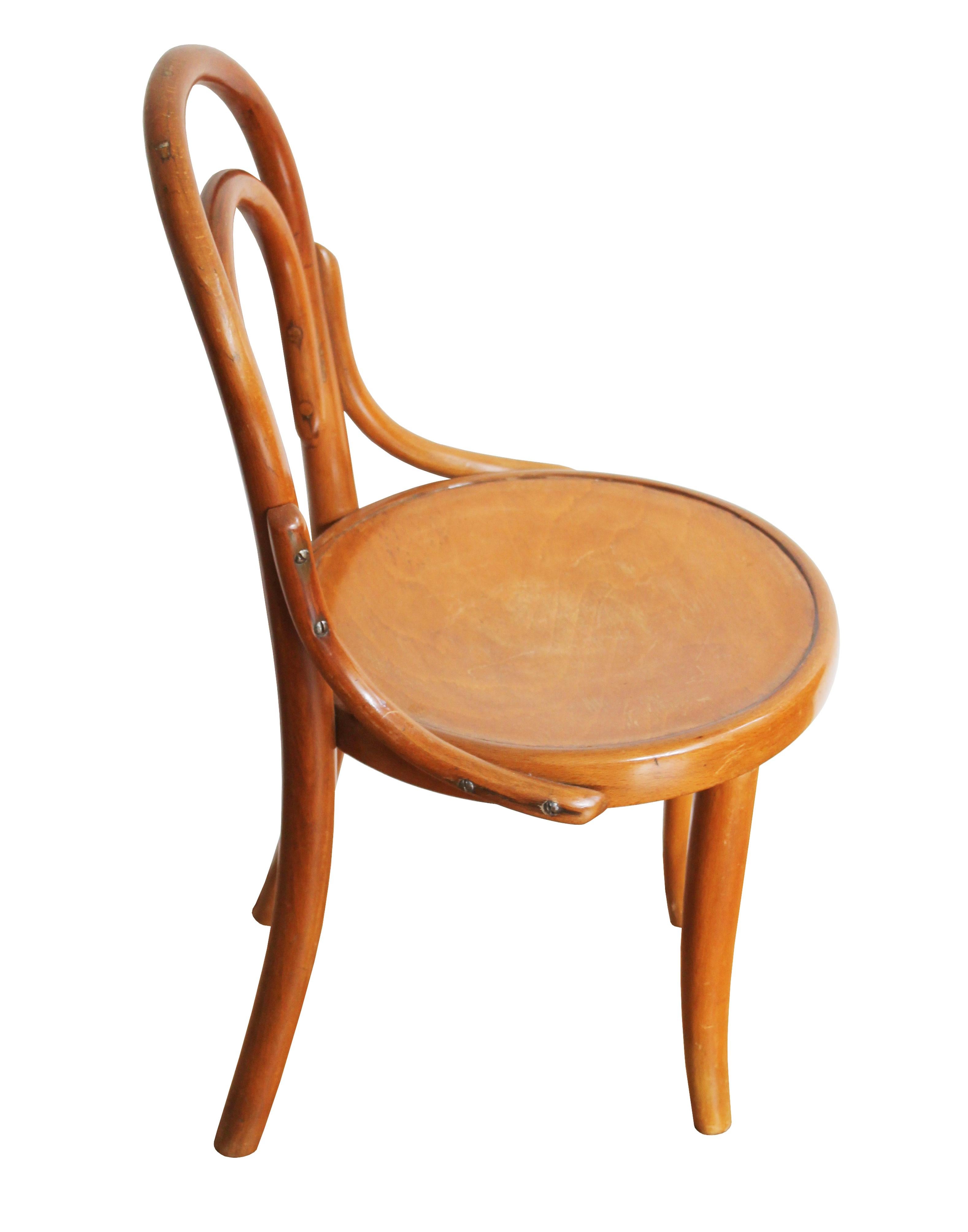 Art Nouveau 1920's Children Chair Model No.1 by Gebrüder Thonet For Sale