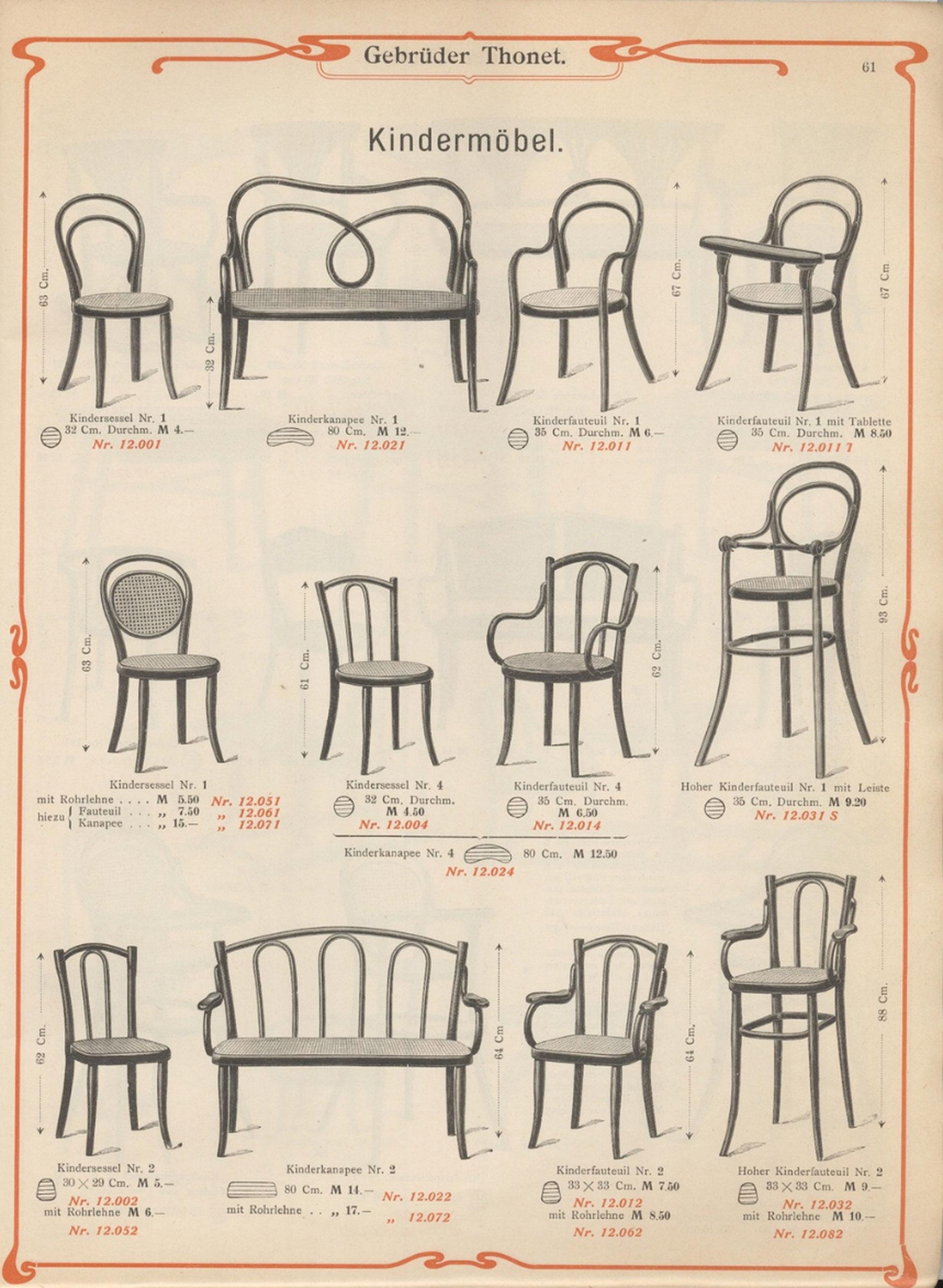 1920's Children Chair Model No.1 by Gebrüder Thonet For Sale 1