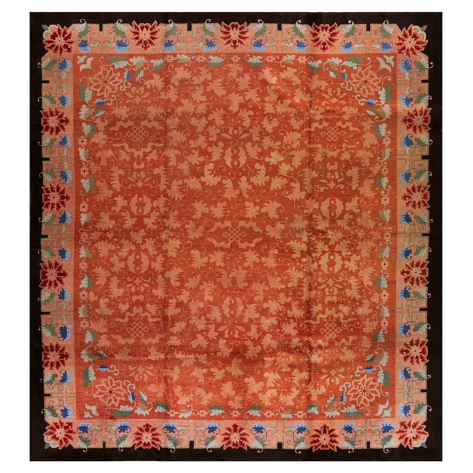 Tapis Art Déco chinois des années 1920 (d'environ 320 x 355 cm)