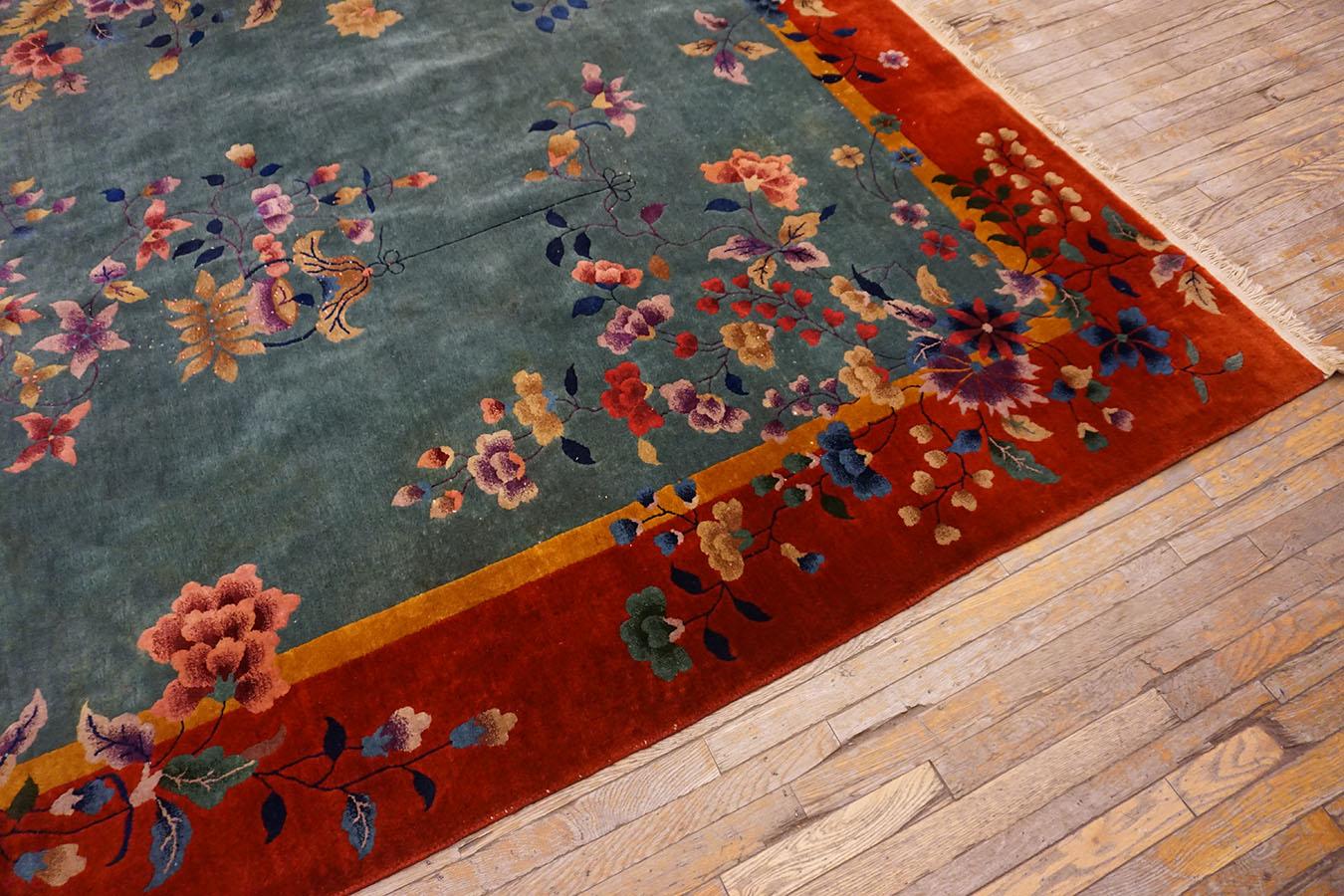 Early 20th Century 1920s Chinese Art Deco Carpet 10' 8