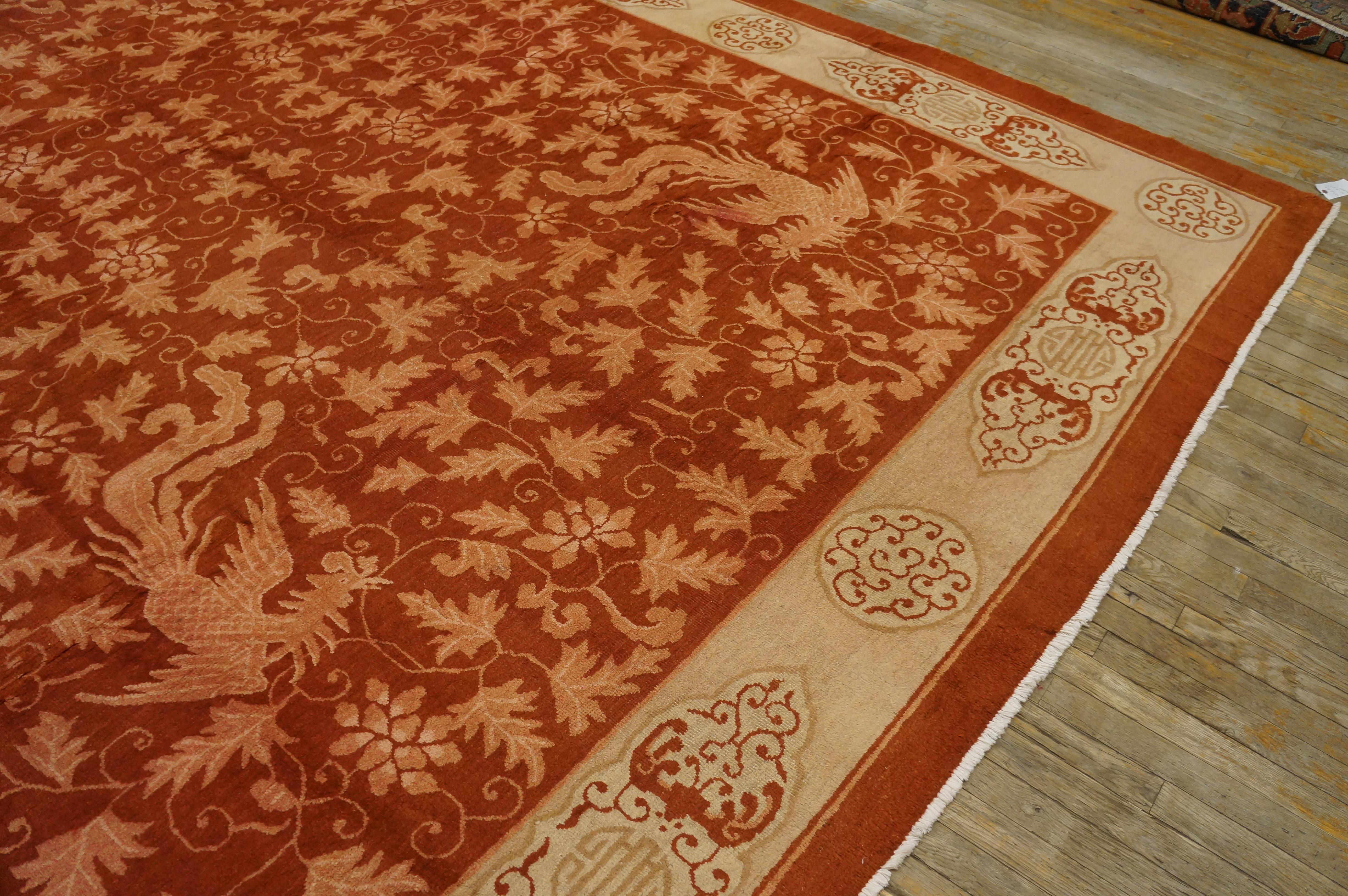 Tappeto Art Deco cinese degli anni '20 ( 10' x 14'2'' - 305 x 412 ) in vendita 1