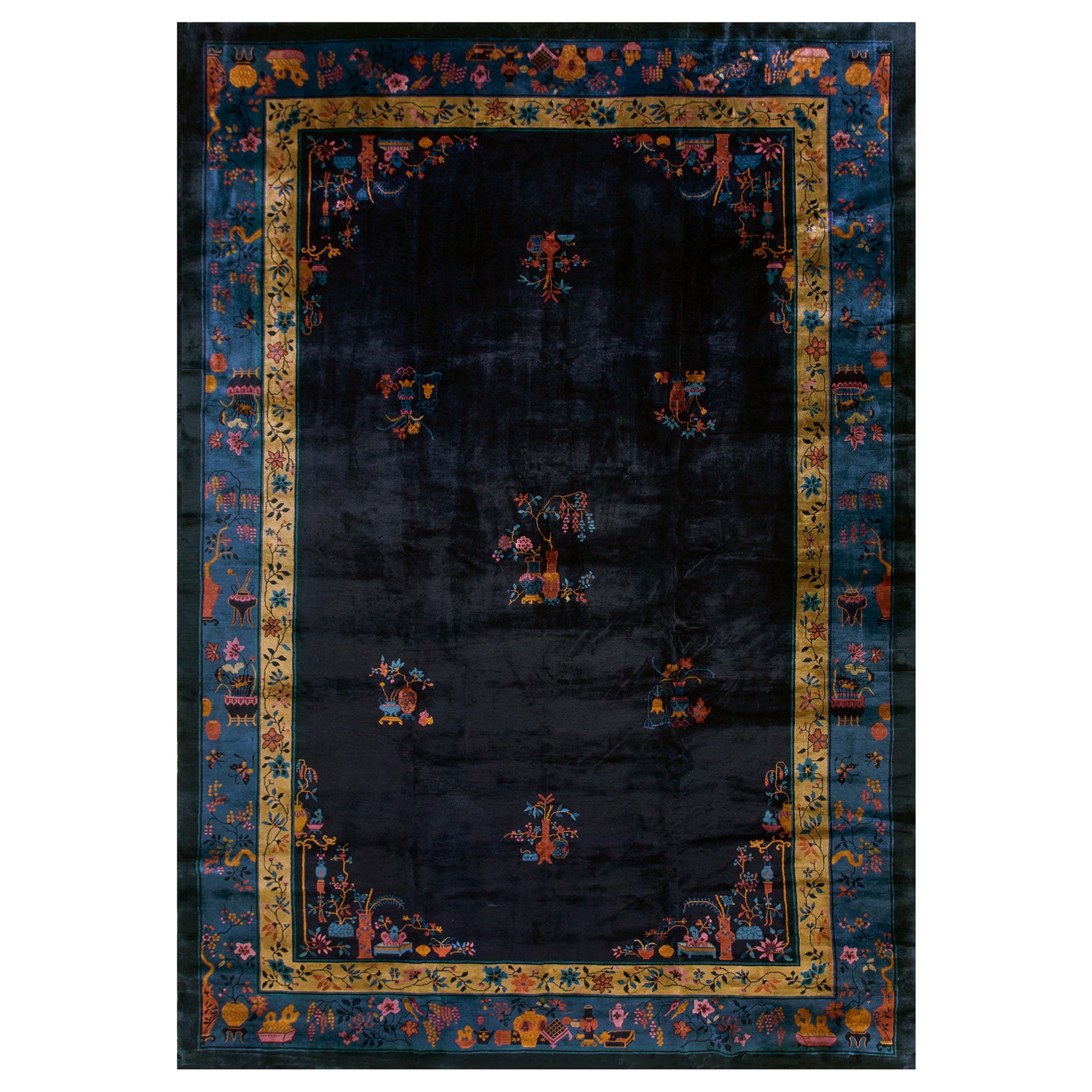 Tapis Art Déco chinois des années 1920 (''10'' x 14''6'''' - 305 x 442 )