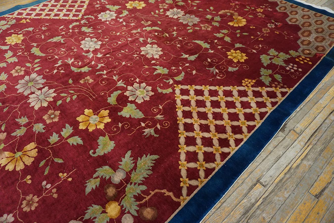 Chinois Tapis Art Déco chinois des années 1920 10'x 13' 6