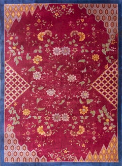1920er Jahre Chinesisch Art Deco Teppich 10'x 13' 6"