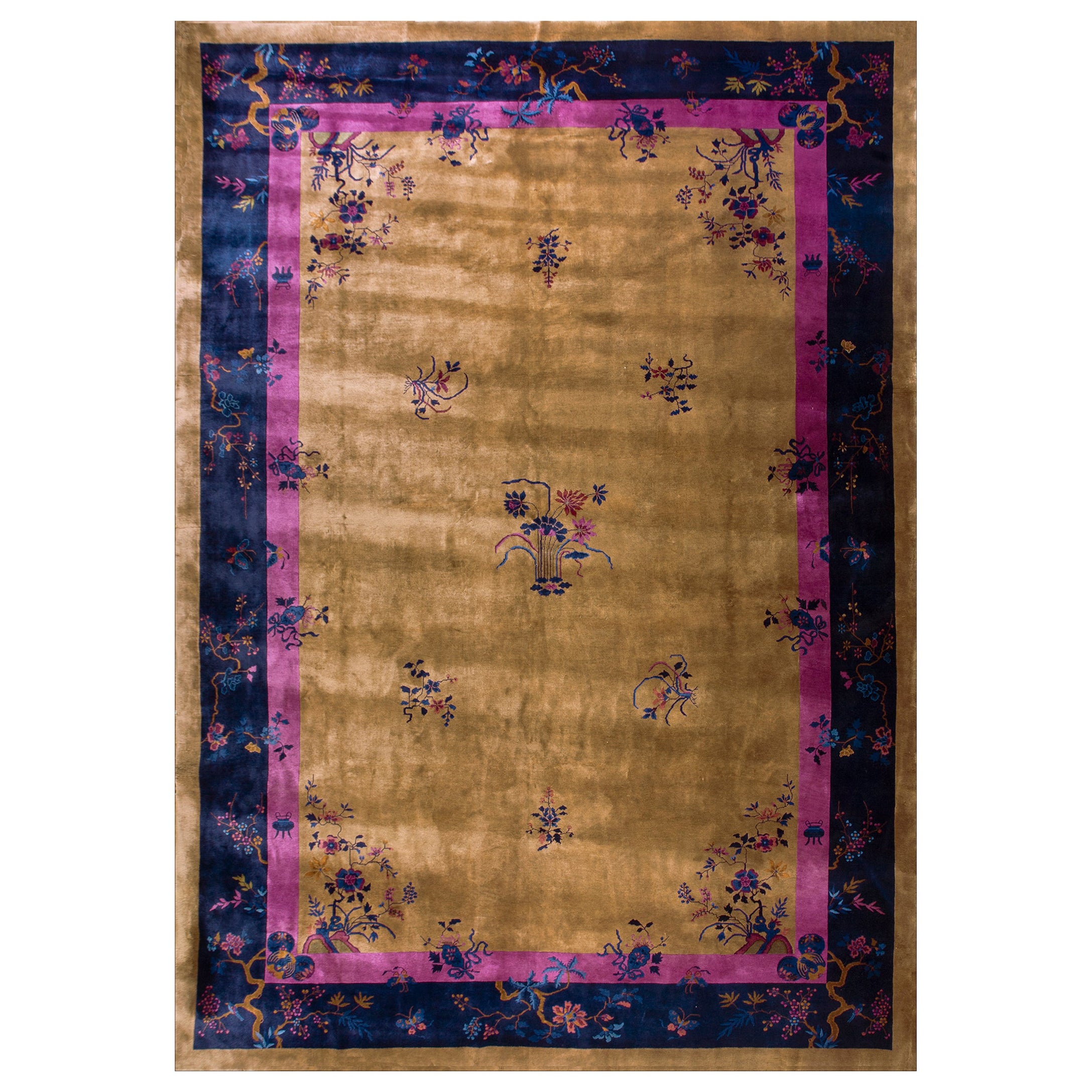 Tapis Art Déco chinois des années 1920 ( 11' 9"" x 17' - 358 x 518 cm)