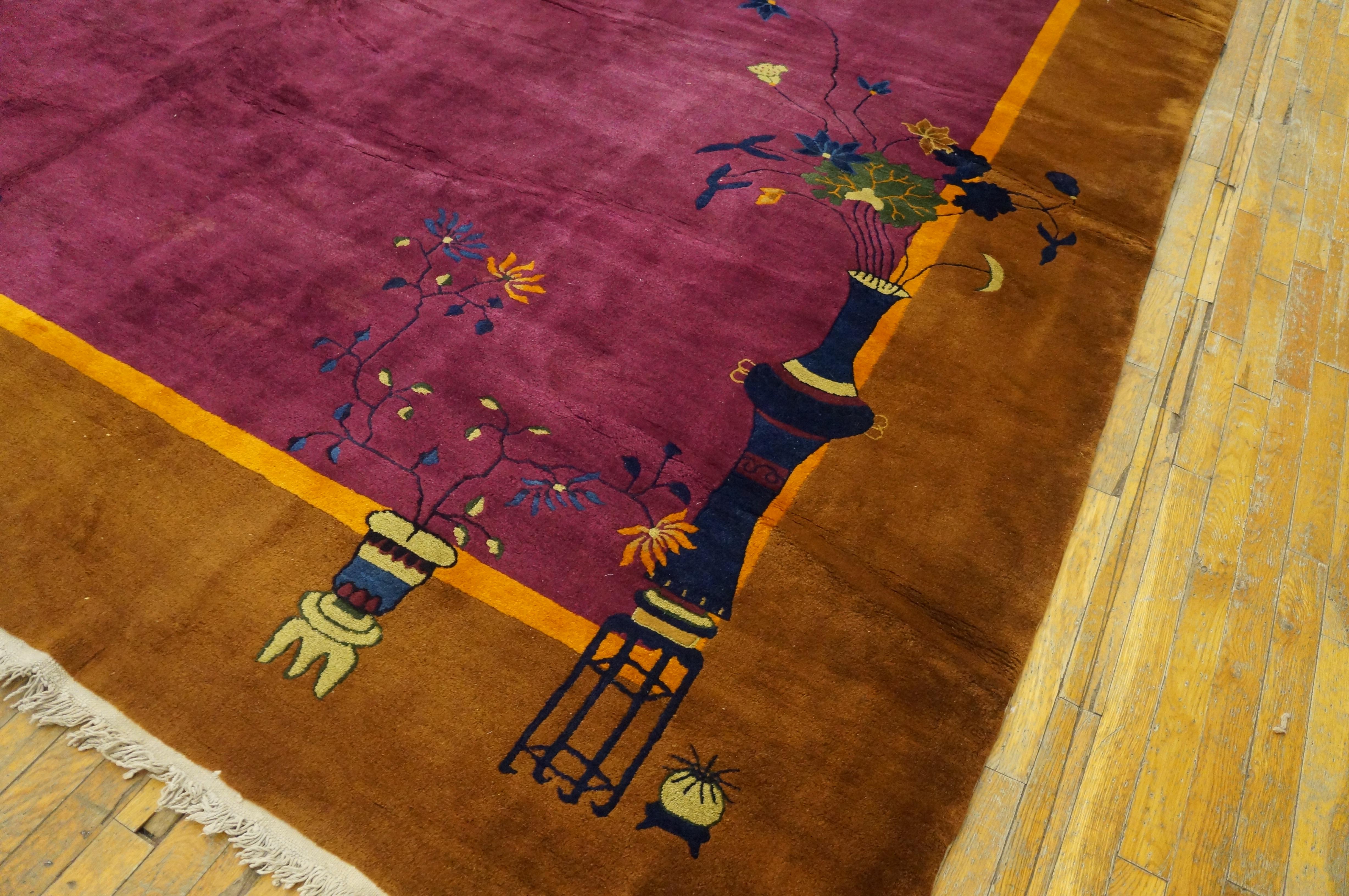 1920s Chinese Art Deco Carpet ( 11' x 16'6