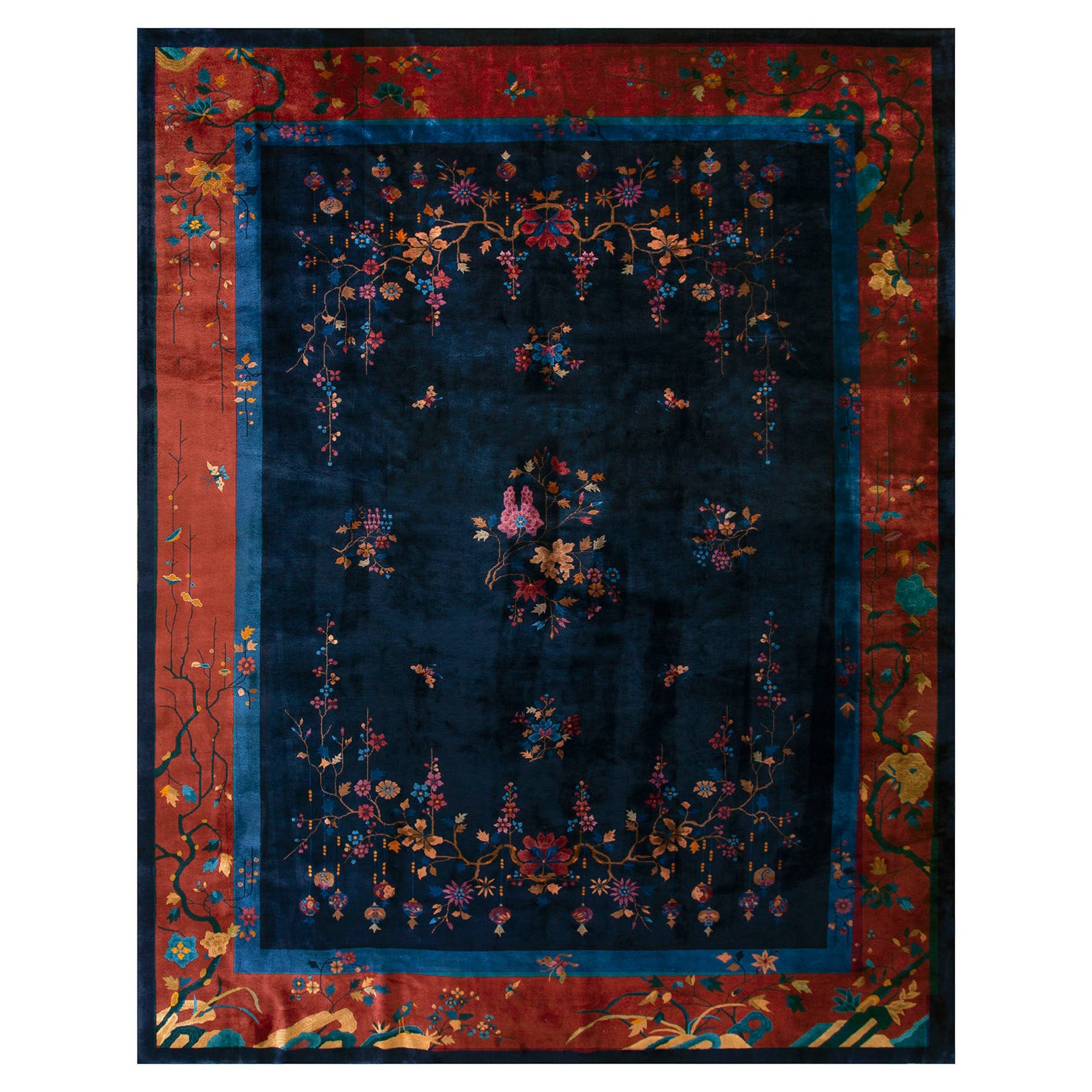 Tapis Art Déco chinois des années 1920 ( 11''2 x14''6 - 340 x 442 )