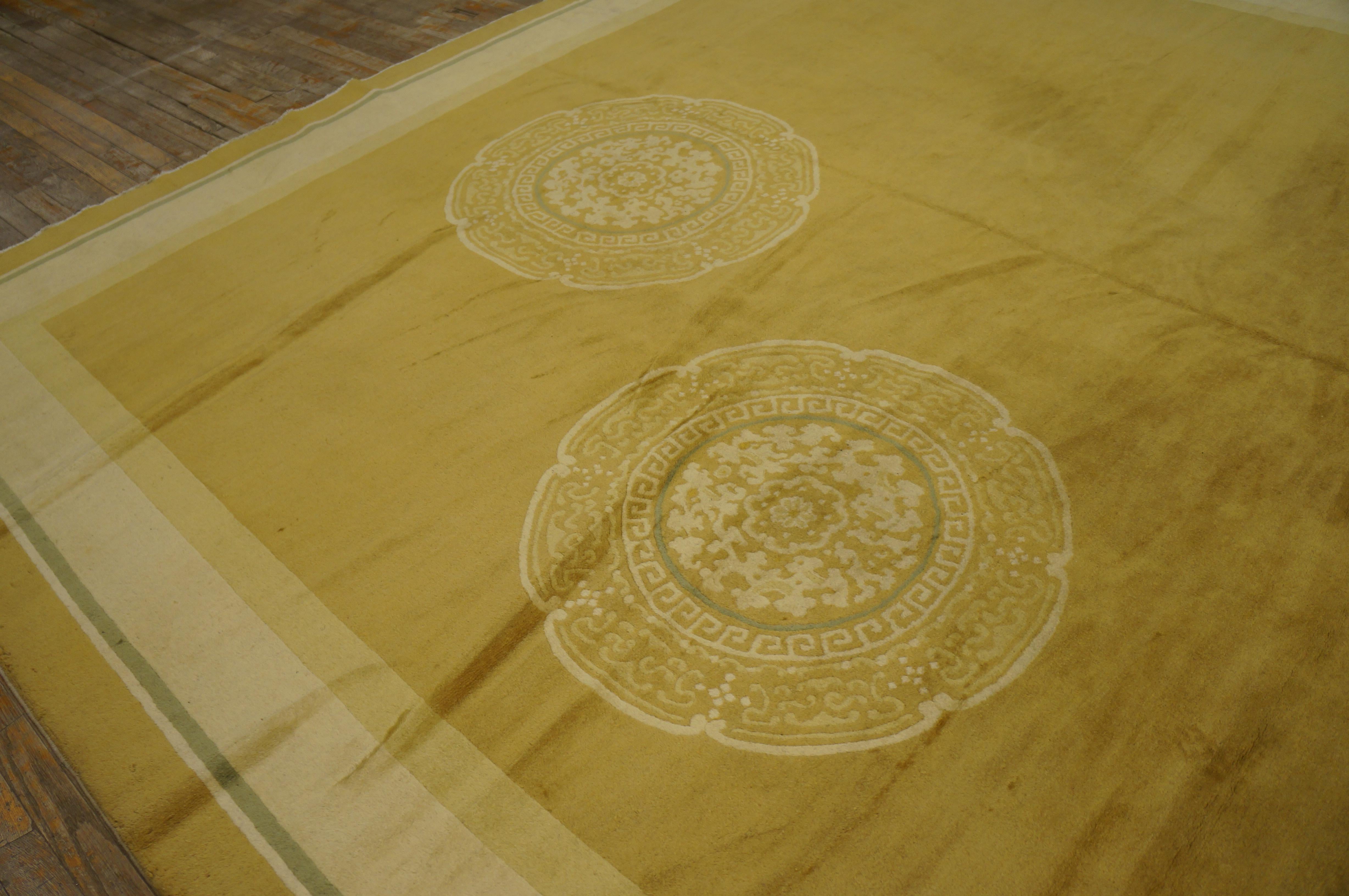 Tapis chinois Art Déco des années 1920 ( 11'4