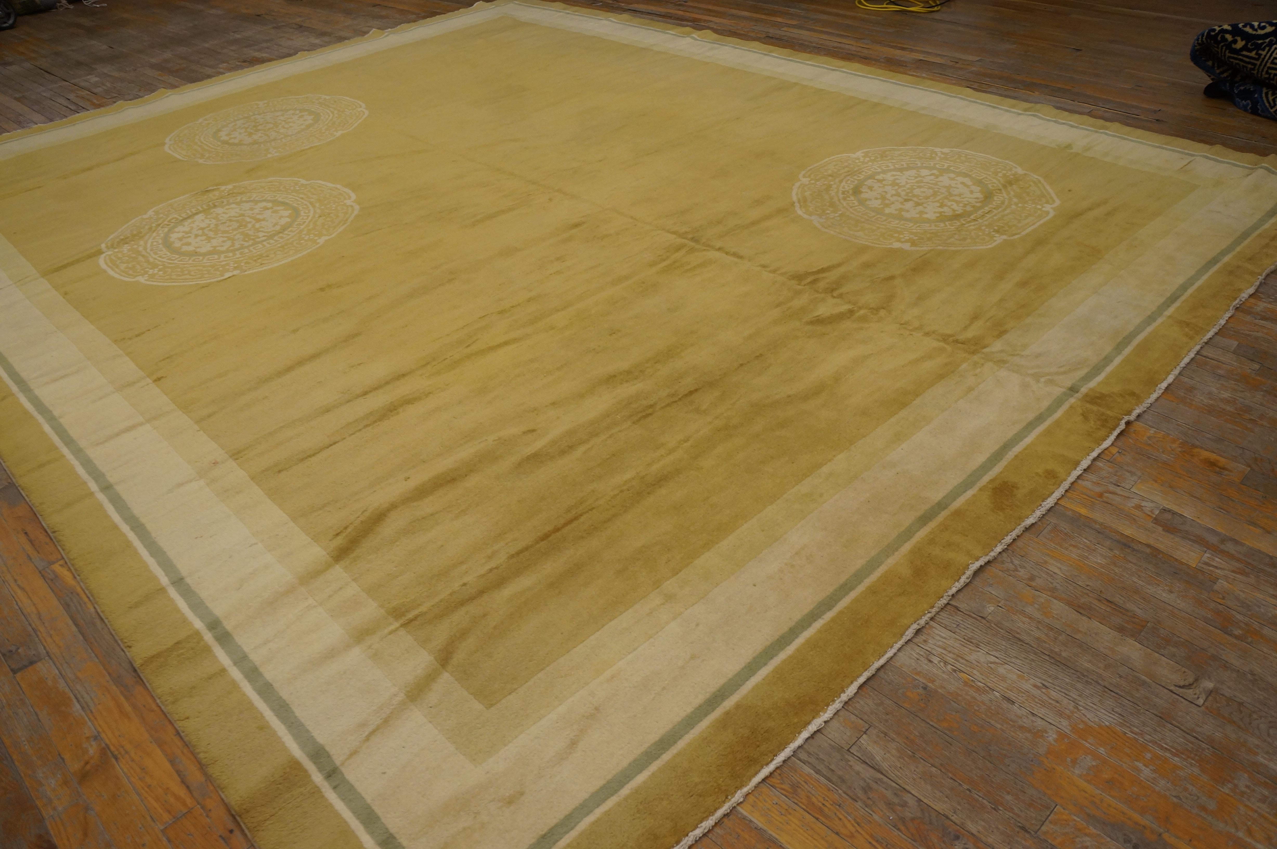 Tapis chinois Art Déco des années 1920 ( 11'4