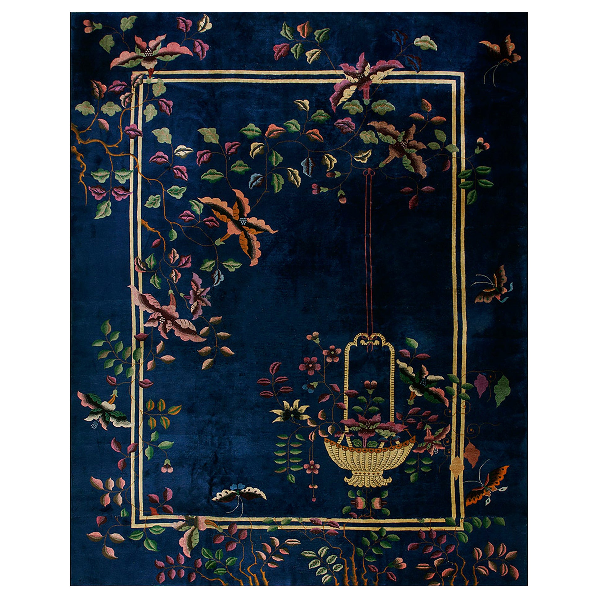 1920s Chinese Art Deco Carpet ( 11'9" x 14' 9'' - 360 x 450 ) For Sale