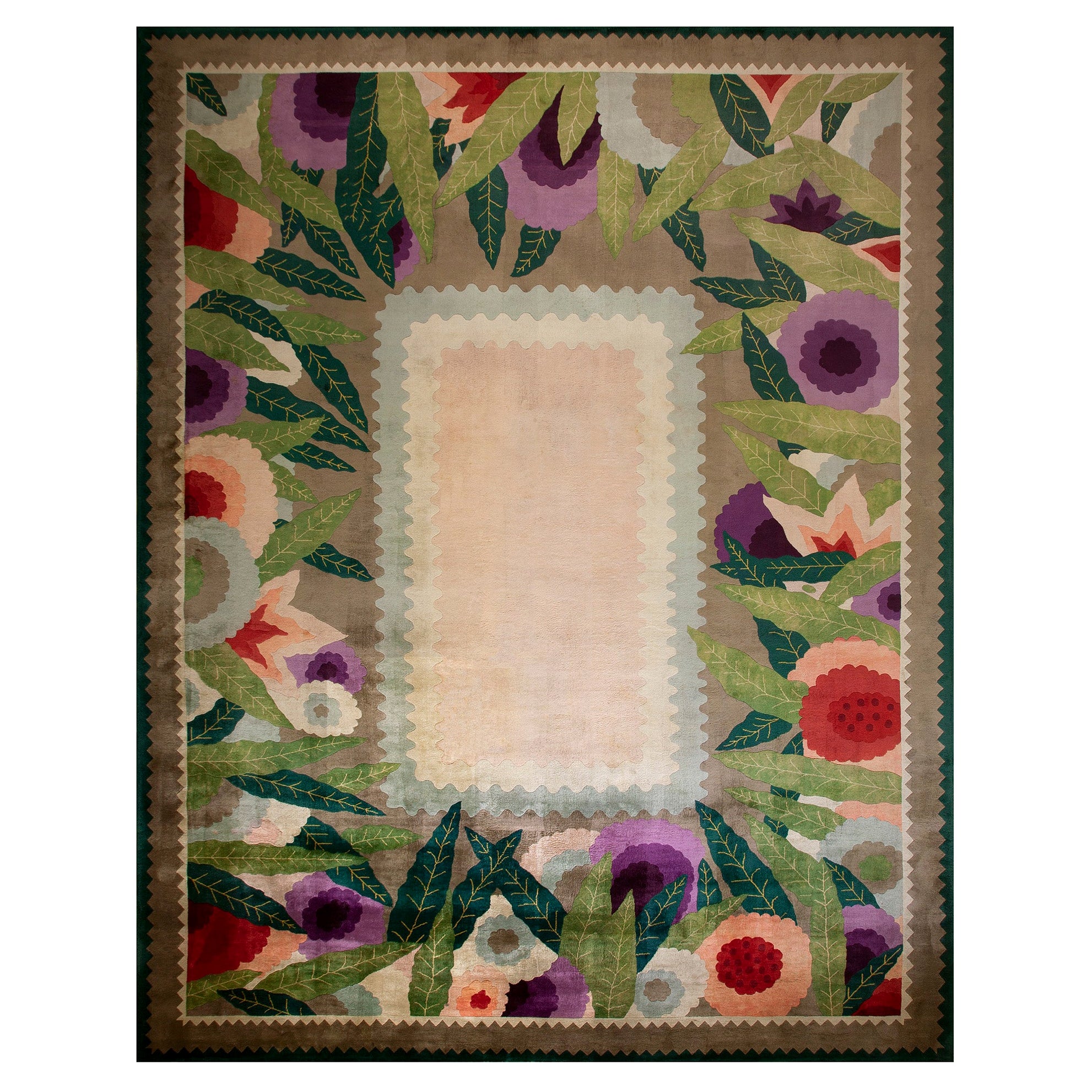 1920s Chinese Art Deco Carpet  (13' 6" x 17' 8" - 412 x 536 cm)