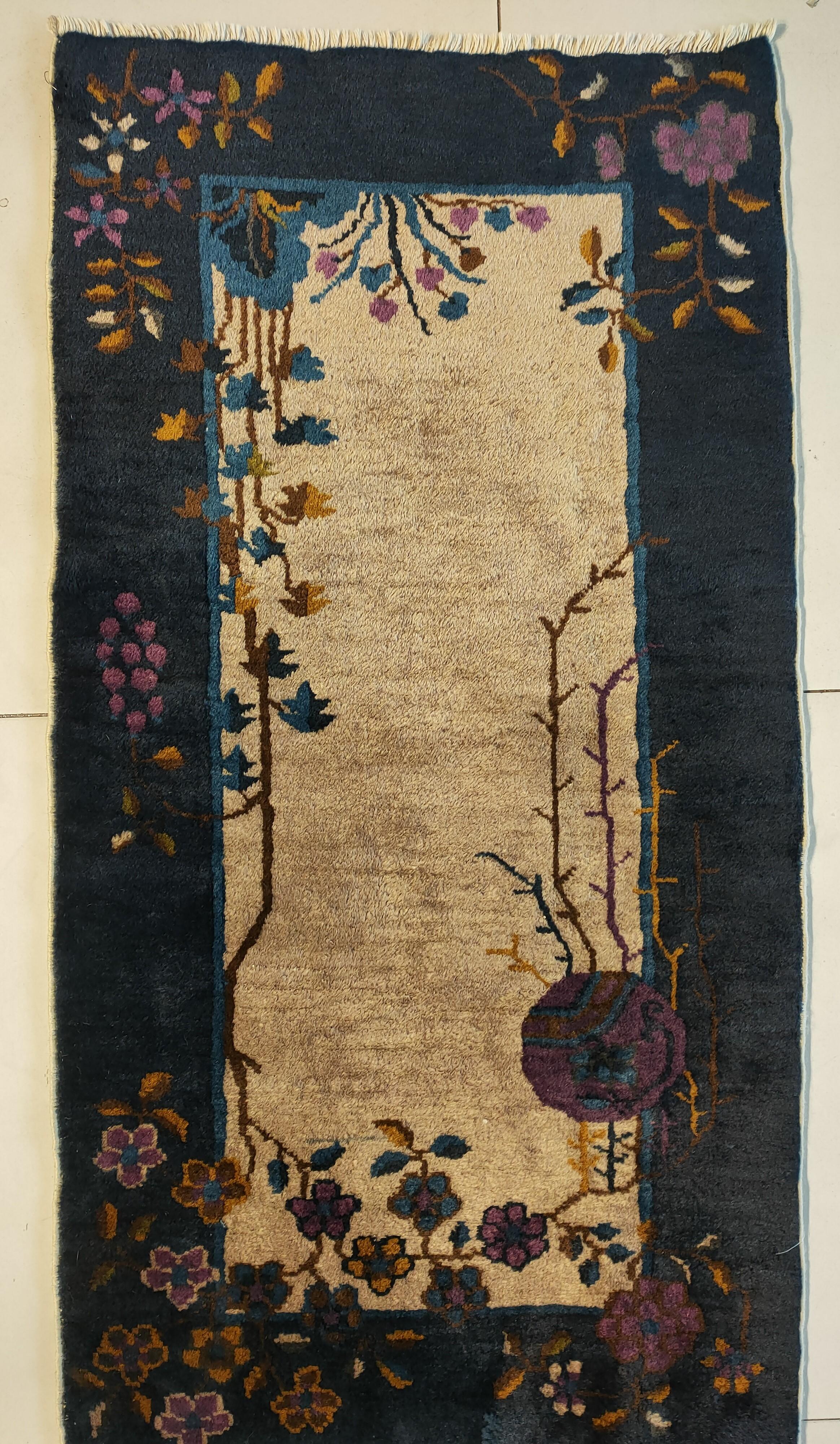 1920s Chinese Art Deco Carpet ( 2' x 3'10