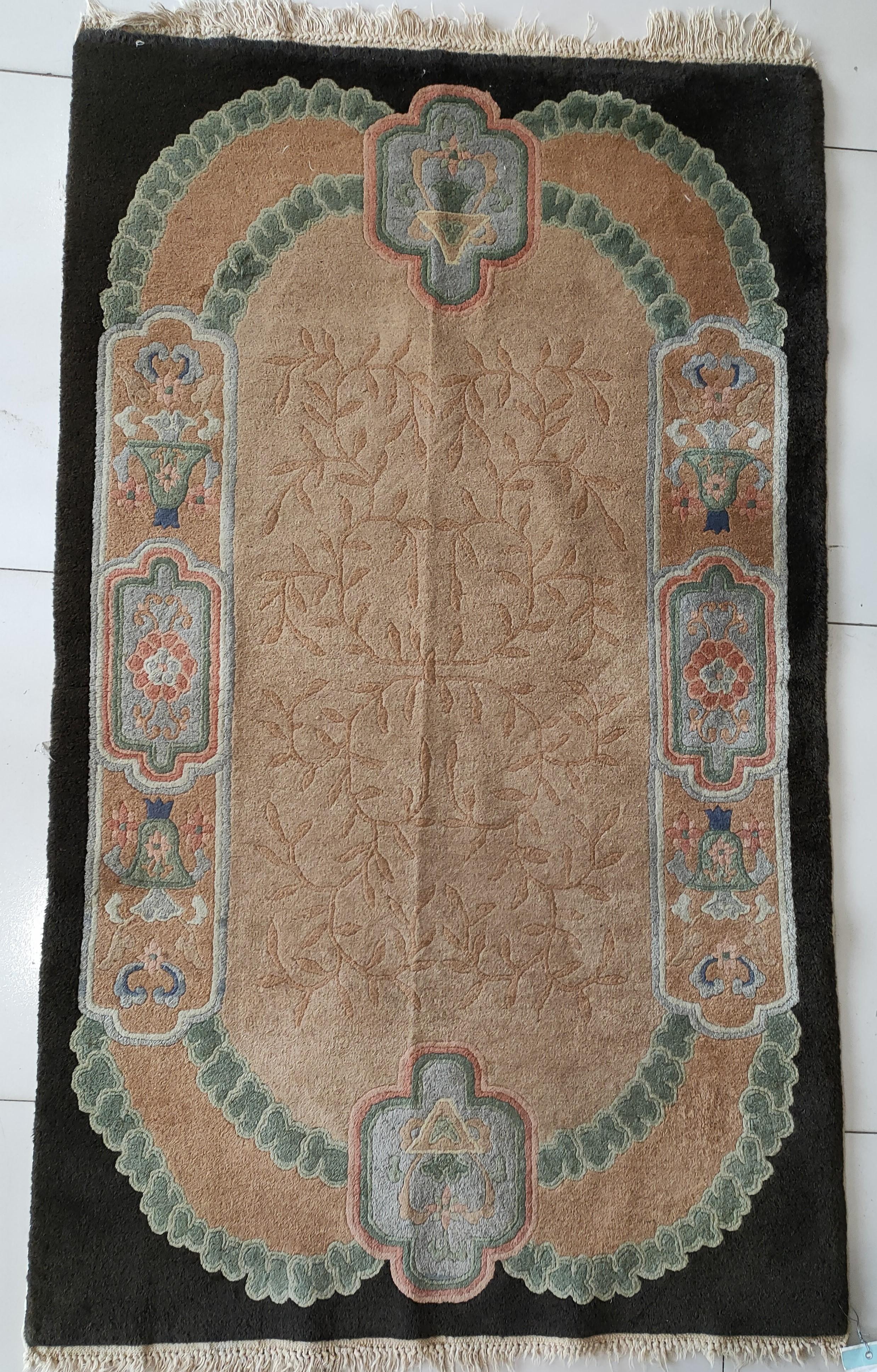 1920s Chinese Art Deco Carpet ( 3' x 5' - 90 x 152 ) For Sale 1