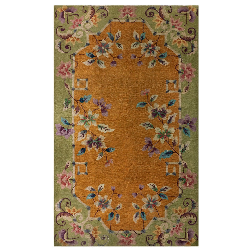 Tapis Art Déco chinois des années 1920 ( 4'' x 6''6'''' - 122 x 198 )