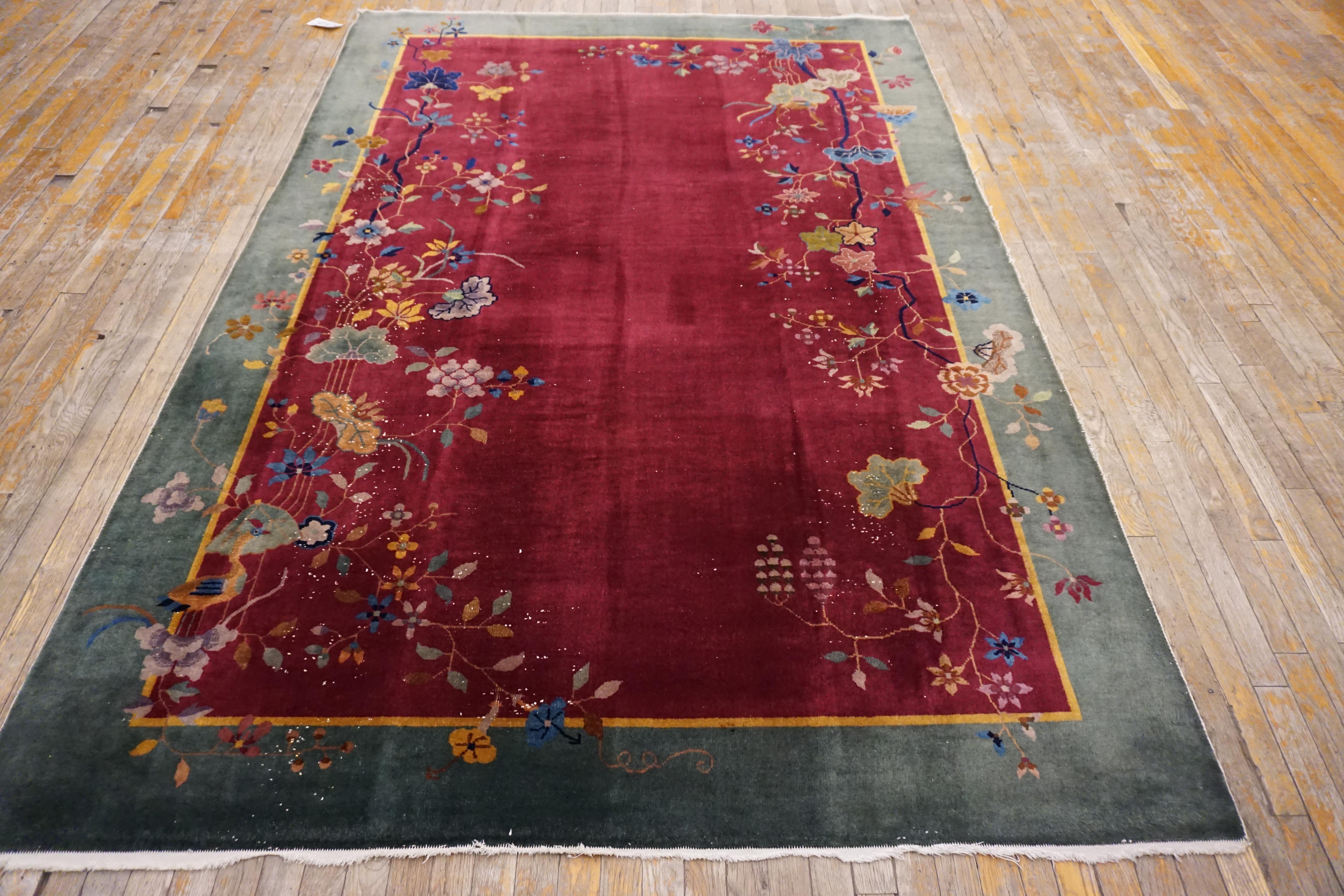 Early 20th Century 1920s Chinese Art Deco Carpet ( 6' x 8'8'' - 183 x 265 )  For Sale