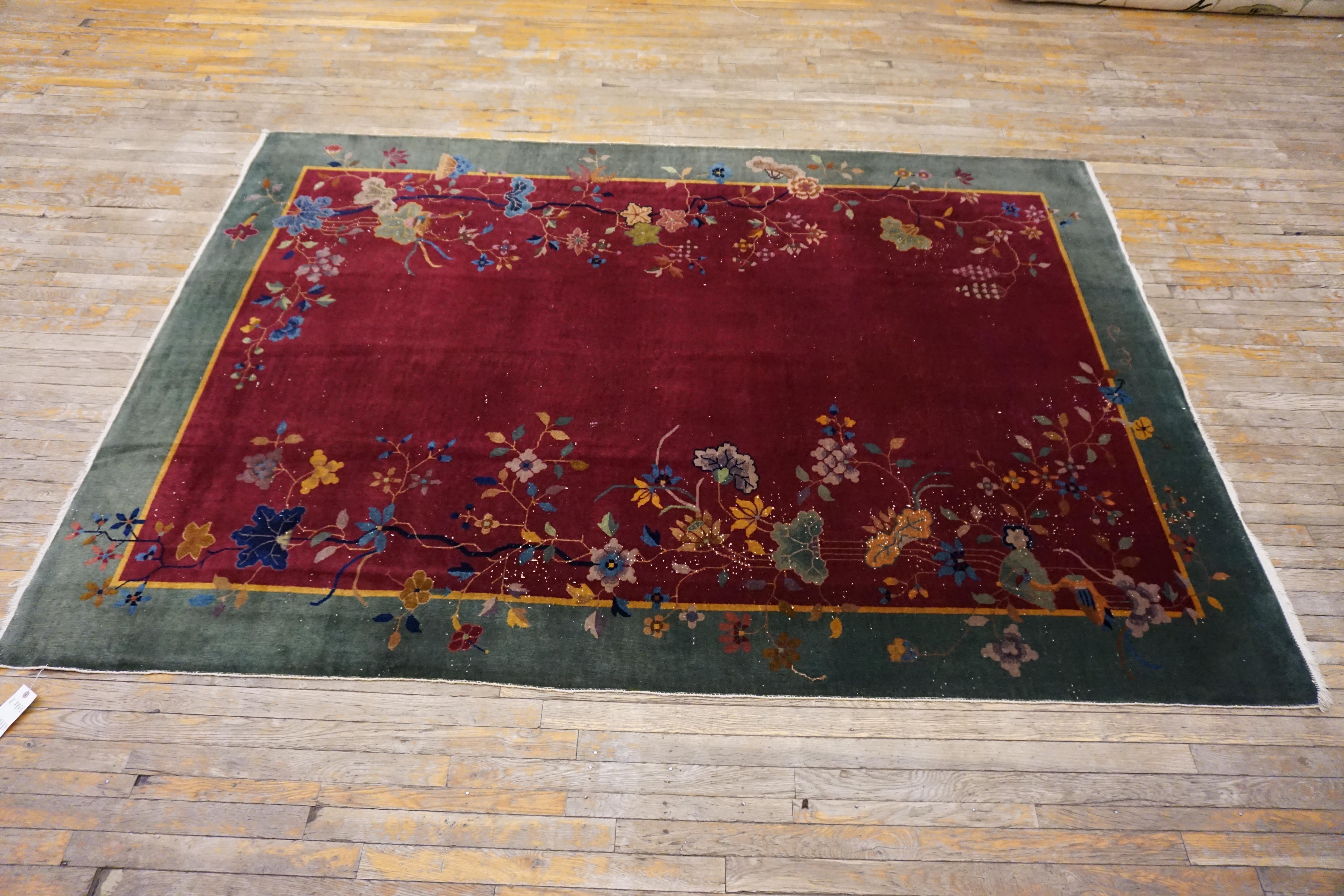 1920s Chinese Art Deco Carpet ( 6' x 8'8'' - 183 x 265 )  For Sale 3