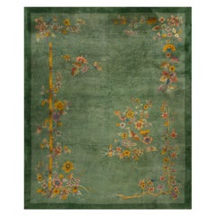 Tapis Art déco chinois des années 1920 ( 7' 10'' x 9' 7'' - 239 x 292 cm)