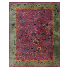 Used 1920s Chinese Art Deco Carpet ( 8
 10

 x 11
 6

 - 270 x 350 cm )