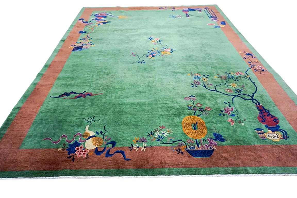 Tappeto Art Deco cinese anni '20, dimensioni: 8' 8