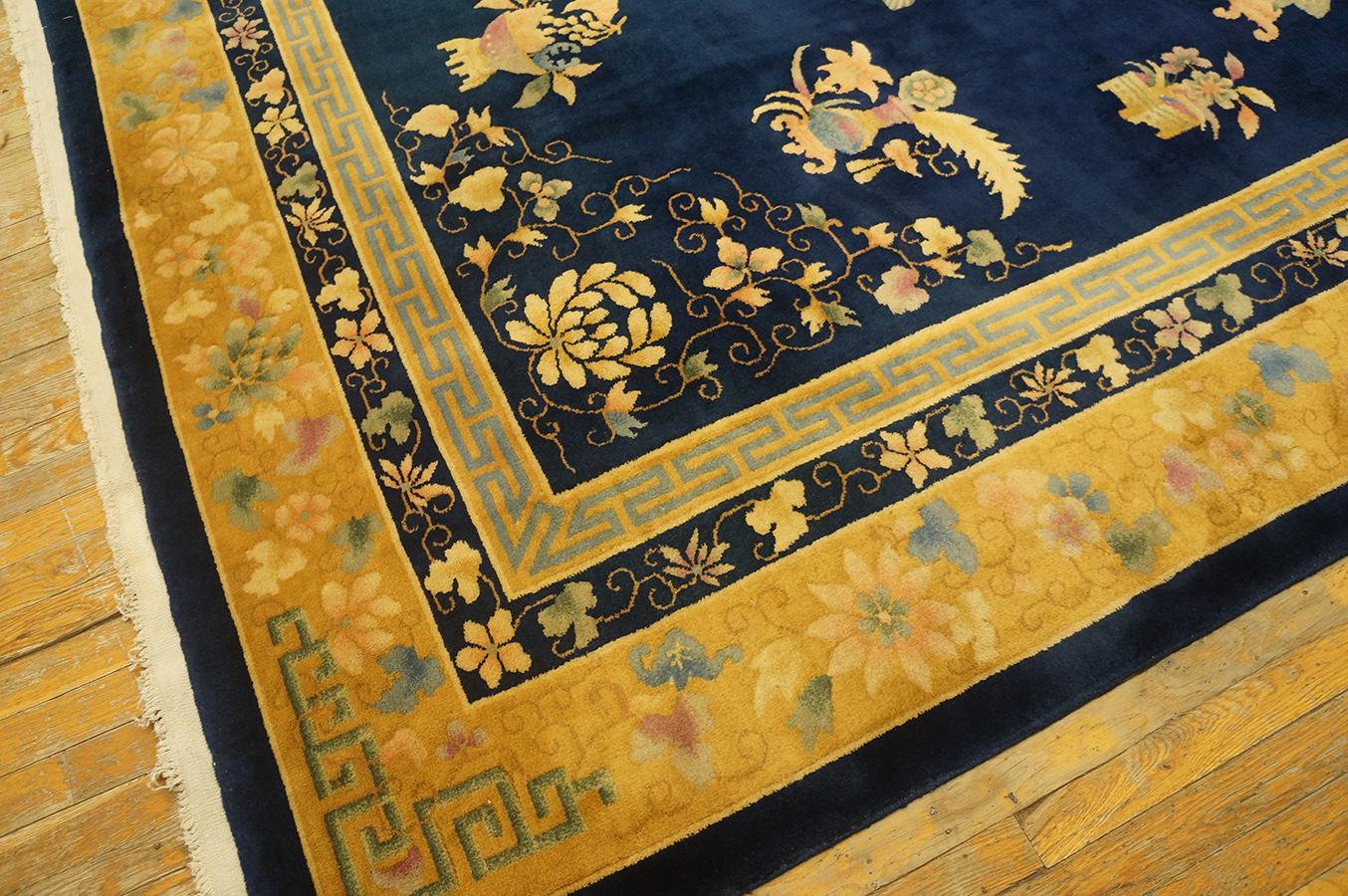 Tapis chinois Art Déco des années 1920 ( 8' 9'' x 11' 6'' - 266 x 350 ) en vente 5