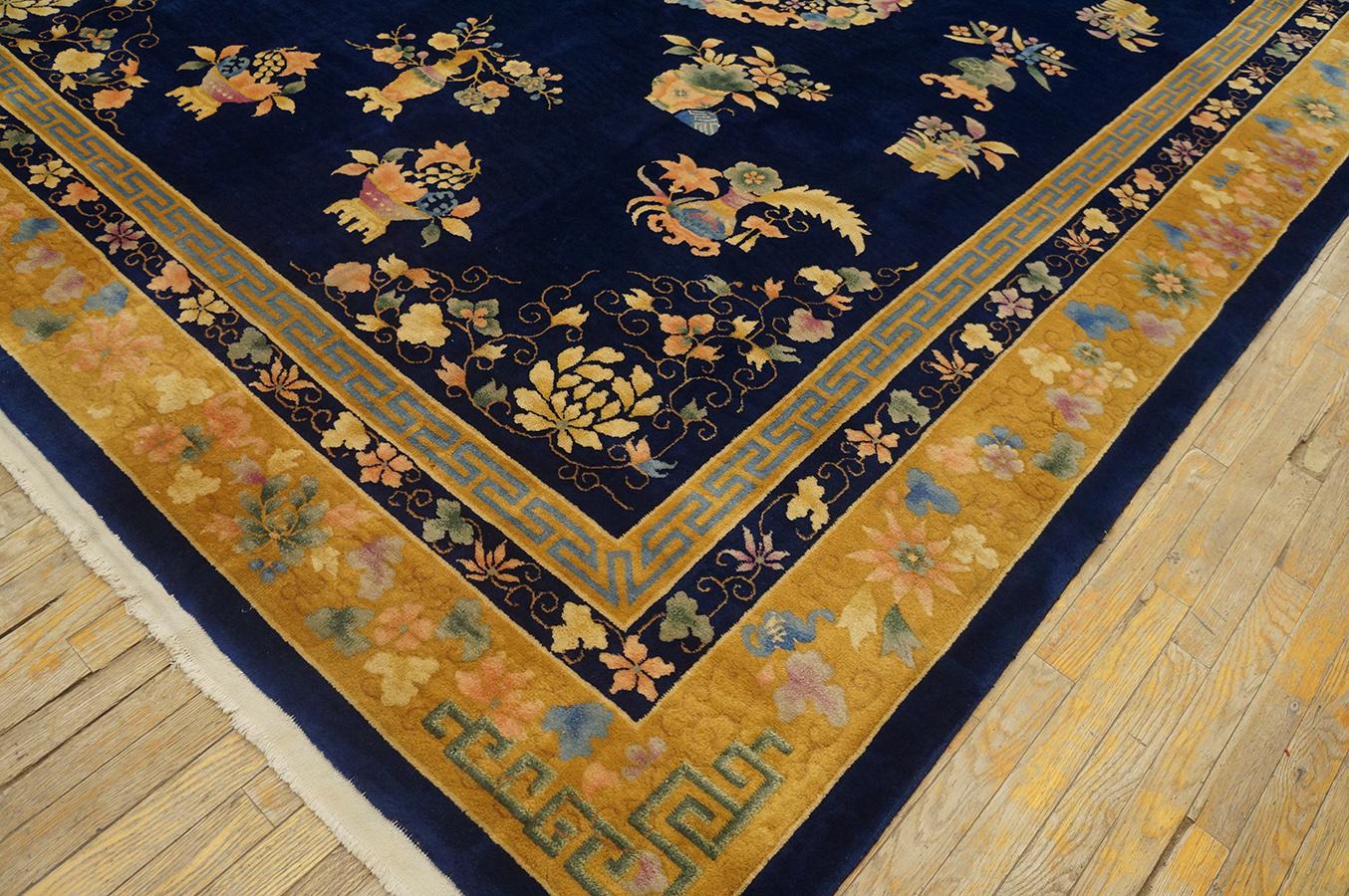 Noué à la main Tapis chinois Art Déco des années 1920 ( 8' 9'' x 11' 6'' - 266 x 350 ) en vente